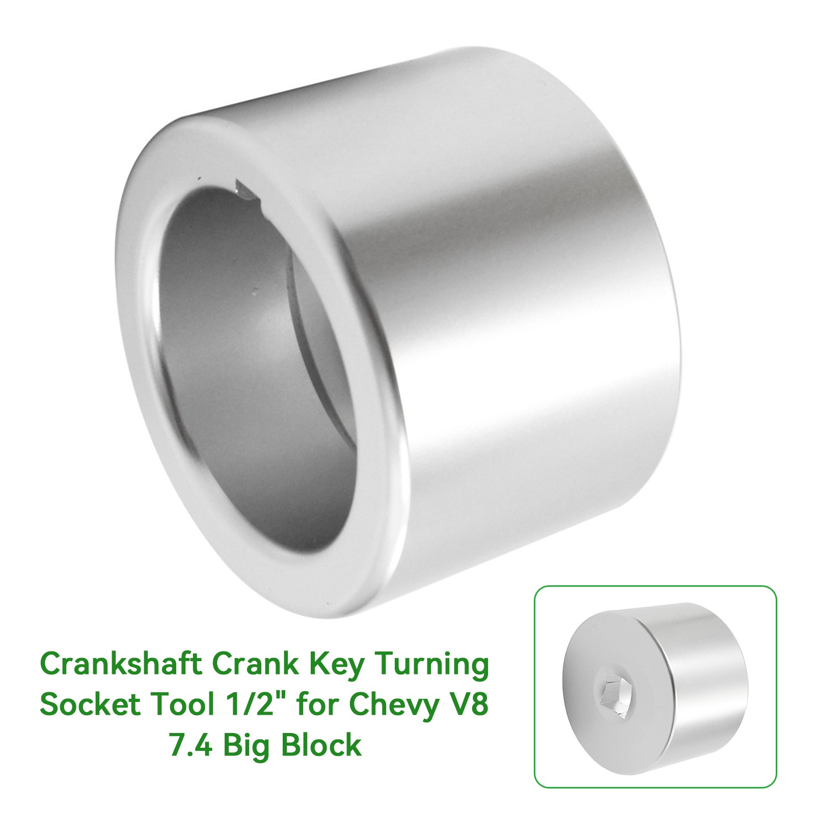 Crankshaft Crank Key Turning Socket Tool 1/2" for Chevy V8 7.4 Big Block