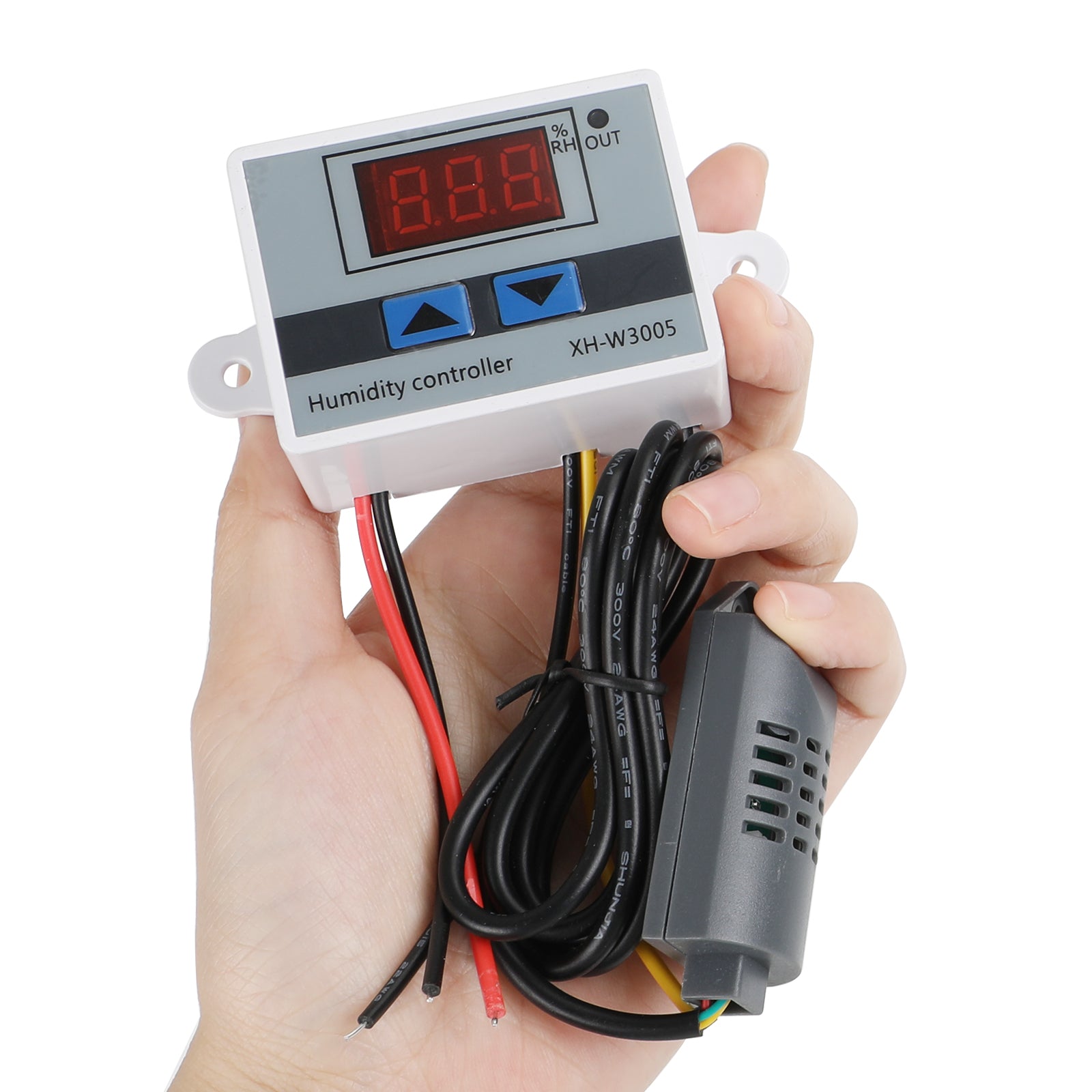 XH-W3005 12V 24V 110-220V Digital Humidity Controller Hygrometer Switch, 12V 120W
