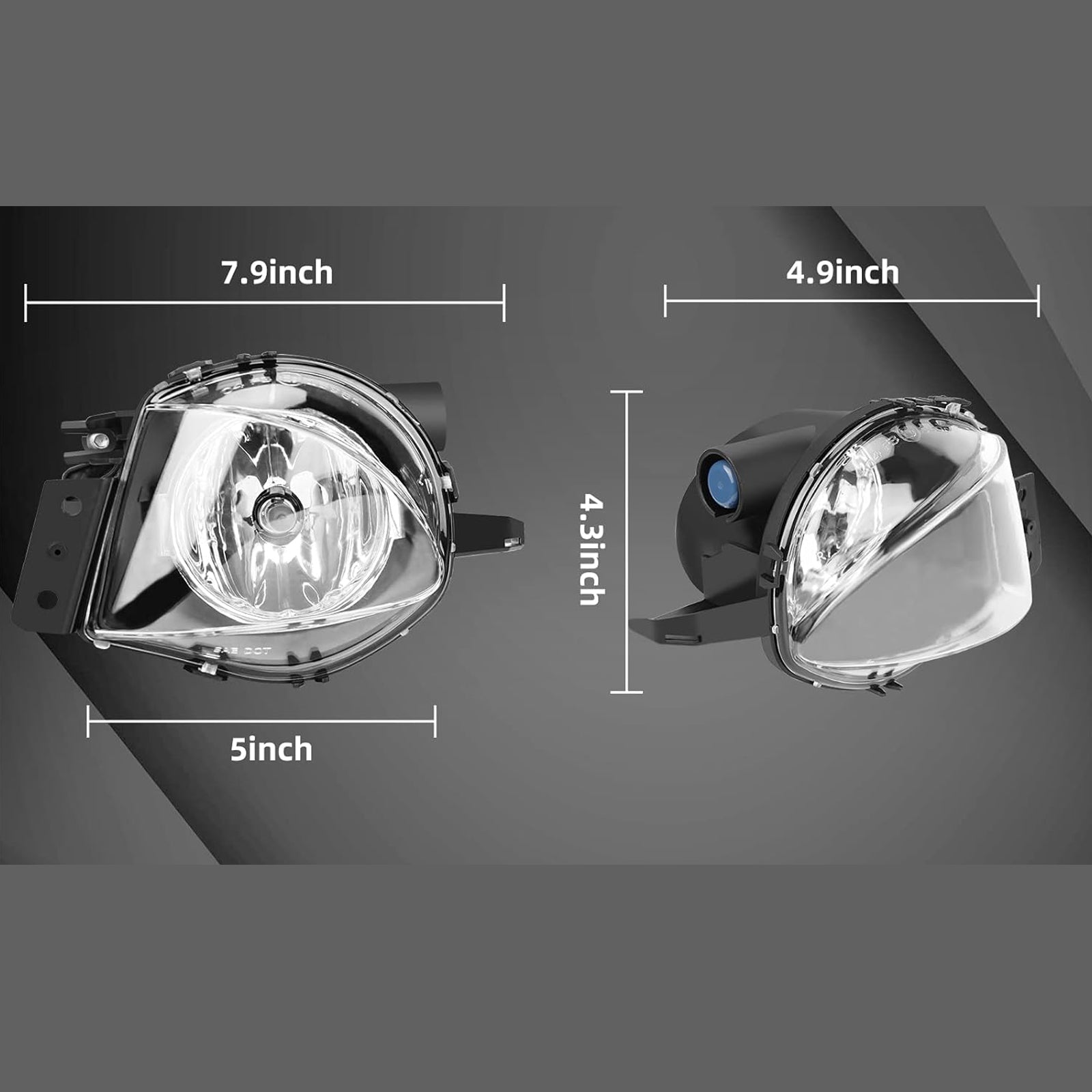 2008 BMW 328i / 328xi / 335i / 335xi / M3 Pair Front Fog Light Lamps Without Bulbs 63176948373 63176948374