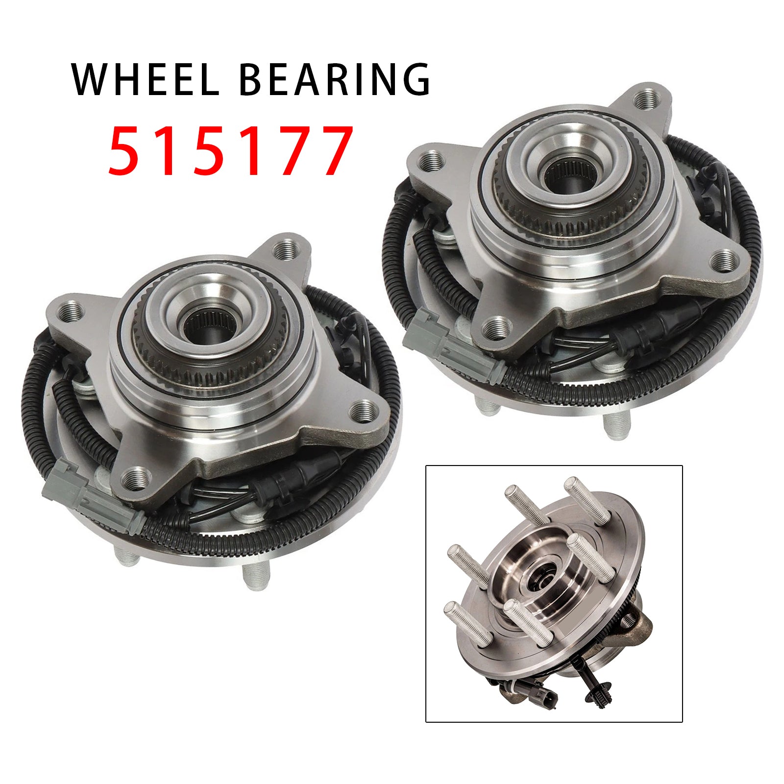 2PCS 515177 Front Wheel Bearing and Hub Assembly For Ford F150 2018-2020
