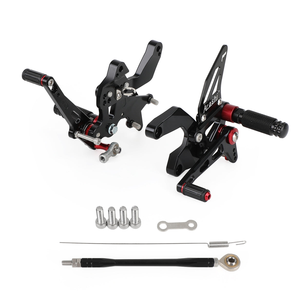 CNC Aluminum Rearsets Footpegs Black Fit for Kawasaki Z900 Z 900 2021 2022
