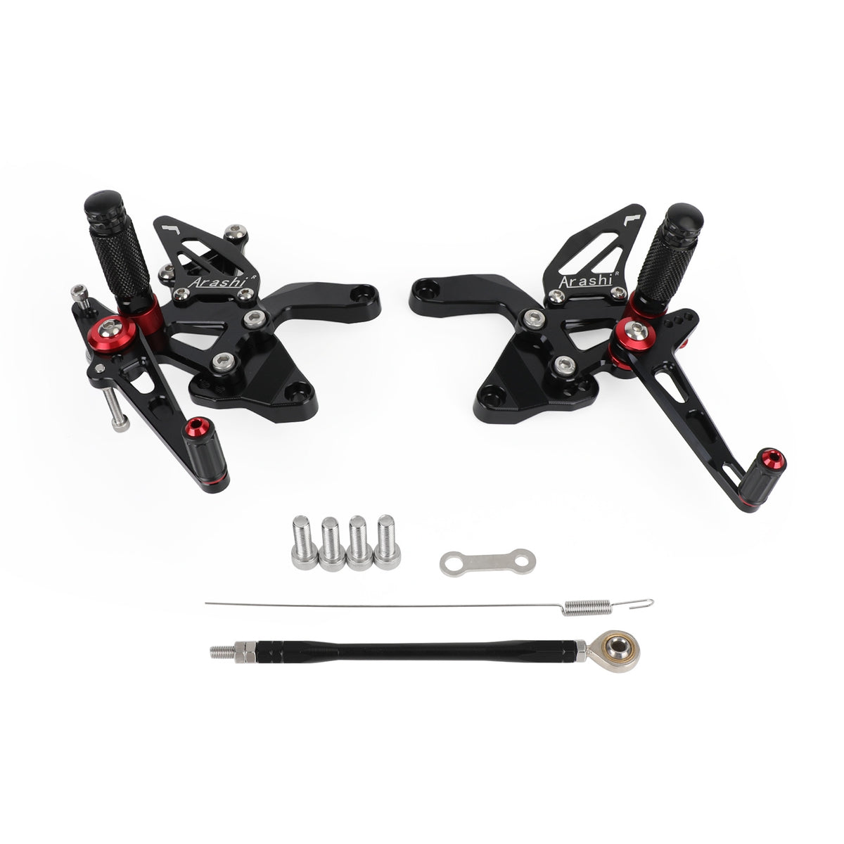 CNC Aluminum Rearsets Footpegs Black Fit for Kawasaki Z900 Z 900 2021 2022