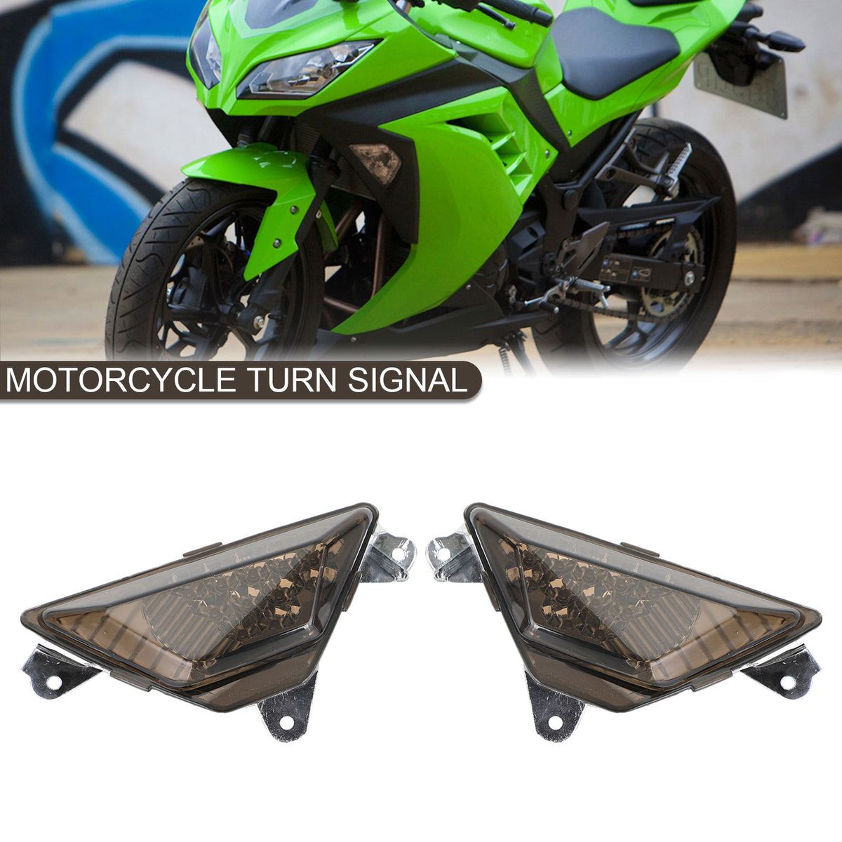 2013-2026 KAWASAKI NINJA 300 LED Front Turn Signal Light TS-202-Smoke Generic