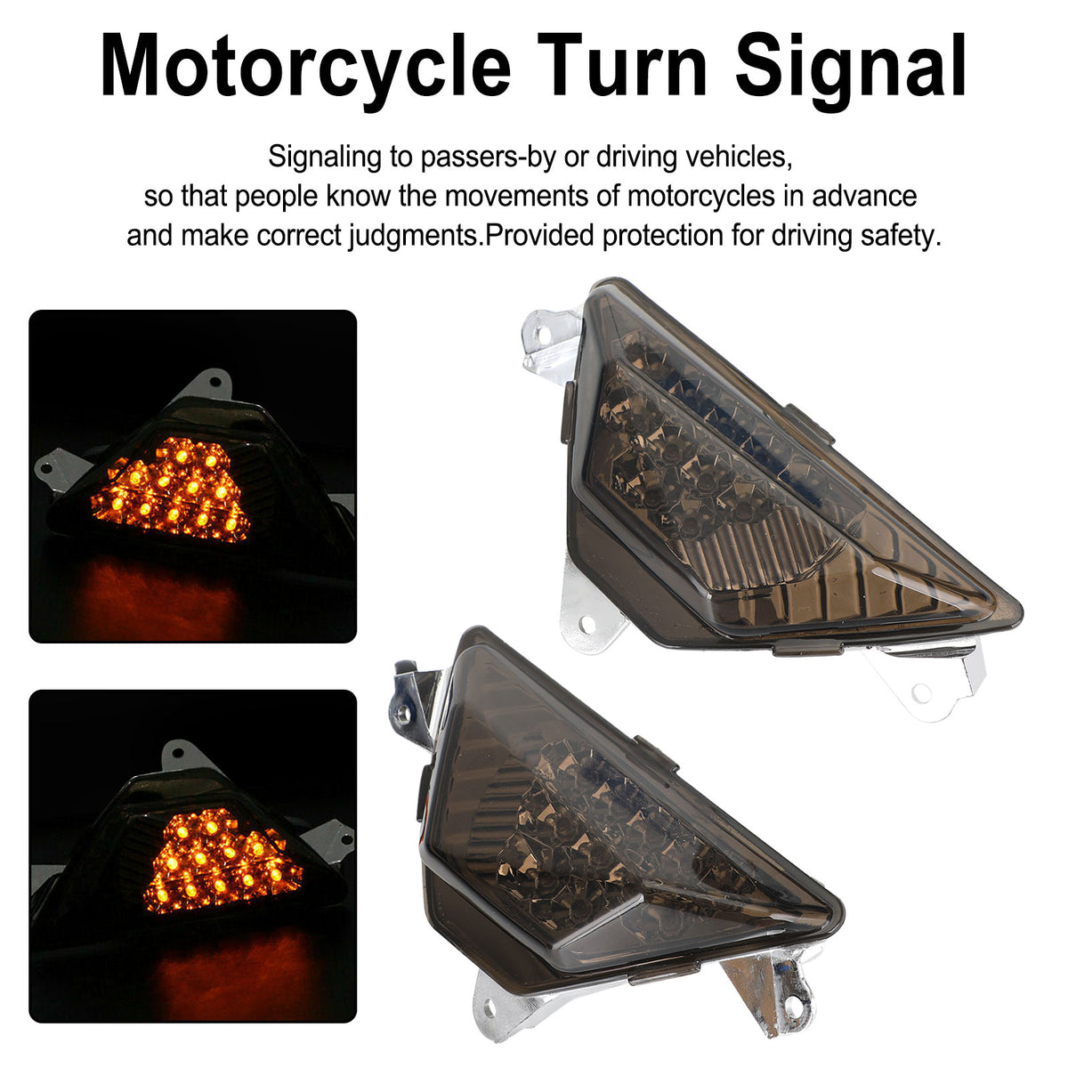 2013-2026 KAWASAKI NINJA 300 LED Front Turn Signal Light TS-202-Smoke Generic