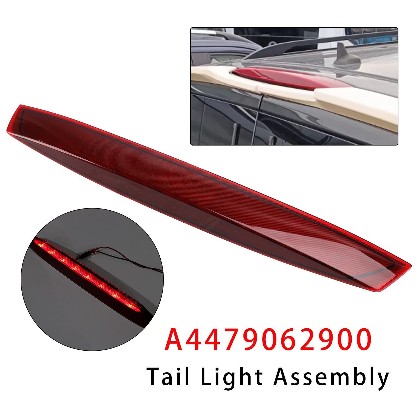 Third Brake Light Lamp For Mercedes Vito (W447) 2014-2020 Barn Door Models Red