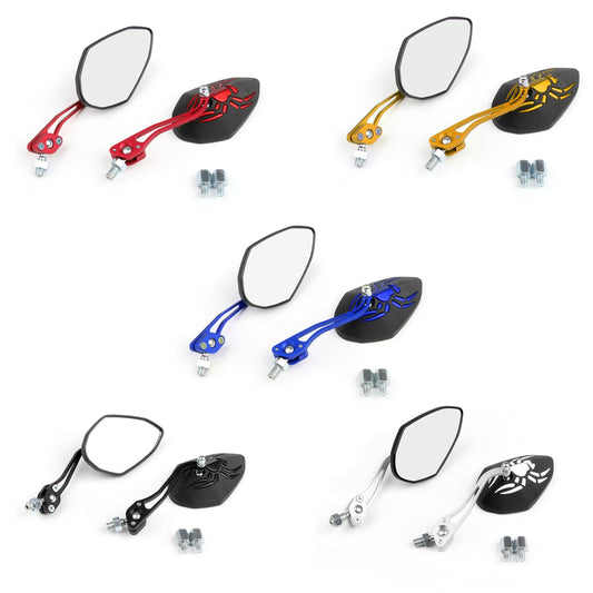 Universal 8mm 10mm Motorcycle Moto Spider Adjusted Rear View Side Mirrors Generic