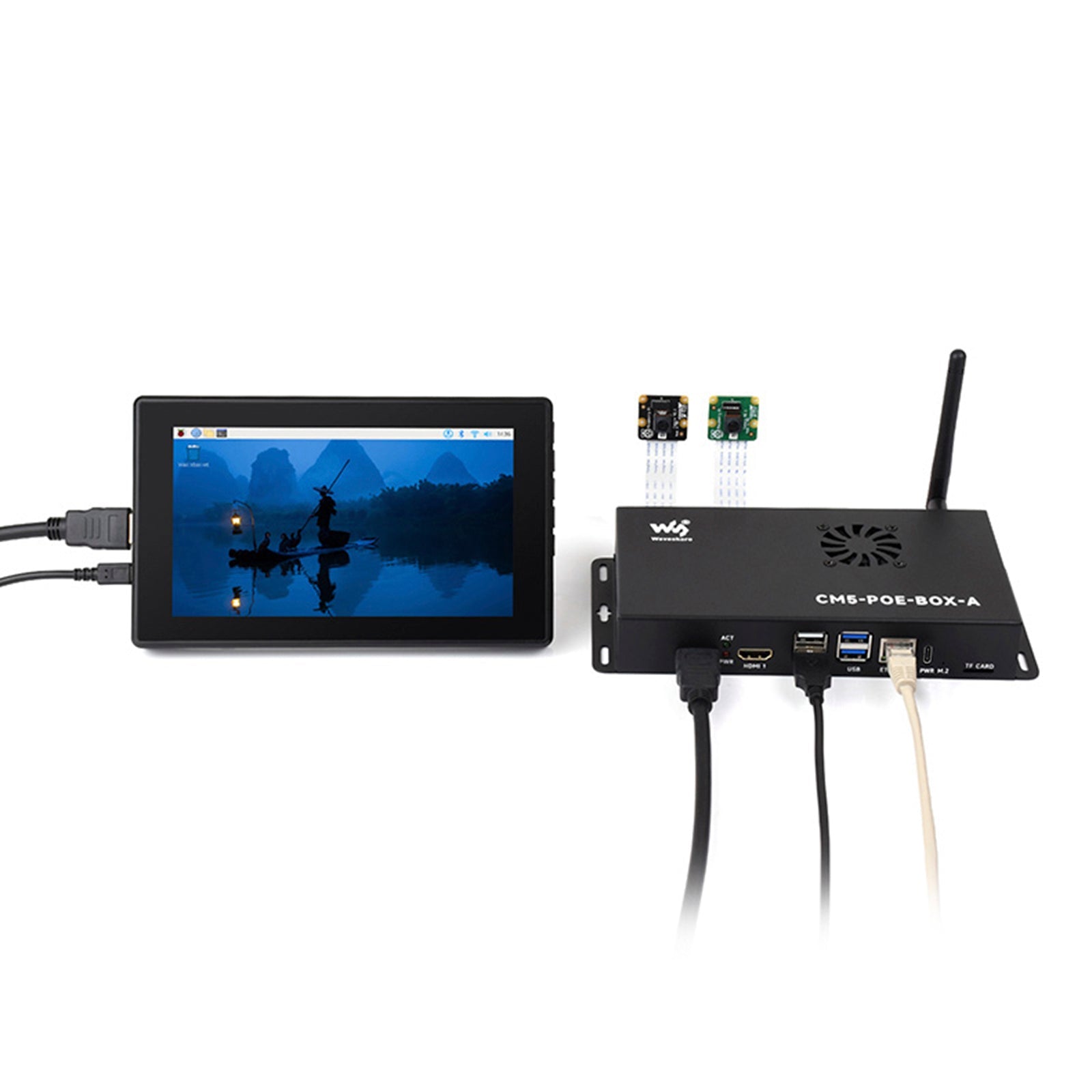 Raspberry Pi CM5 PoE Expansion Board Computing Module Baseboard Support M.2 NVMe