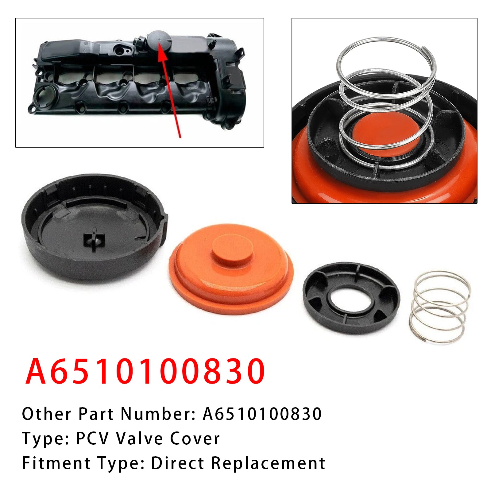 Mercedes GLC Coupe (c253) A6510100830 PCV Valve Cover