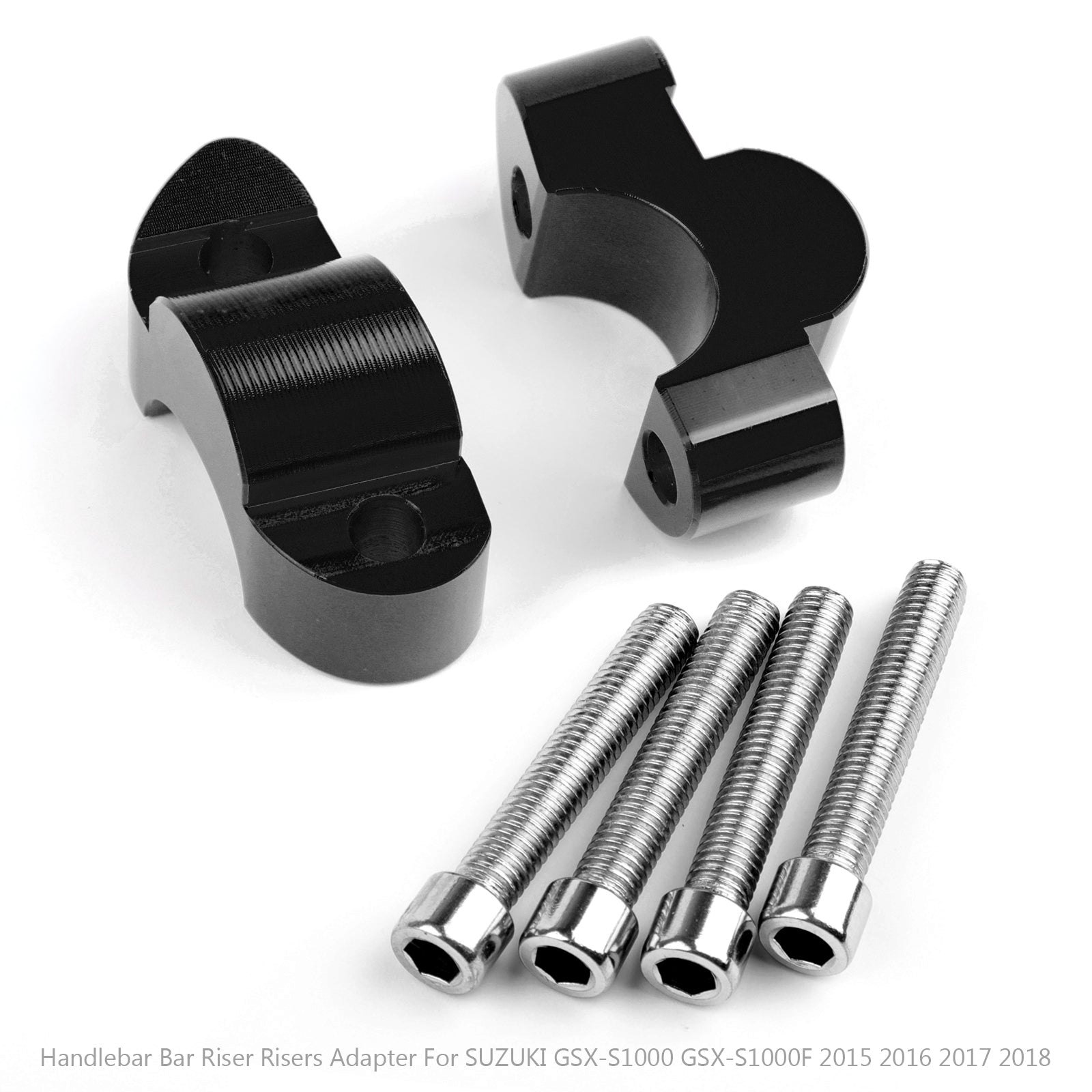 2015-2018 Suzuki GSX-S1000 GSX-S1000F Handlebar Risers 1" Bar 20mm Black