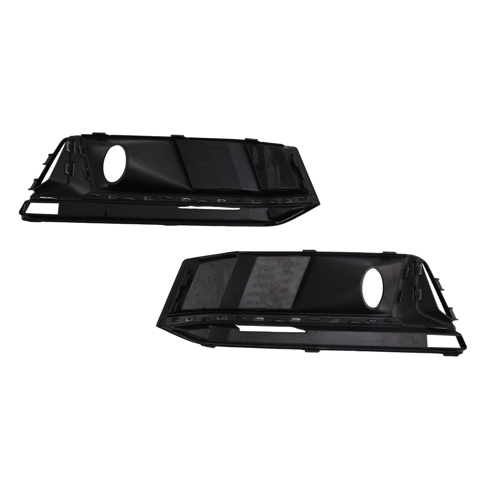 2016-2019 Audi A4 B9 S4 2PCS Black Front Bumper Foglight Grille Grill