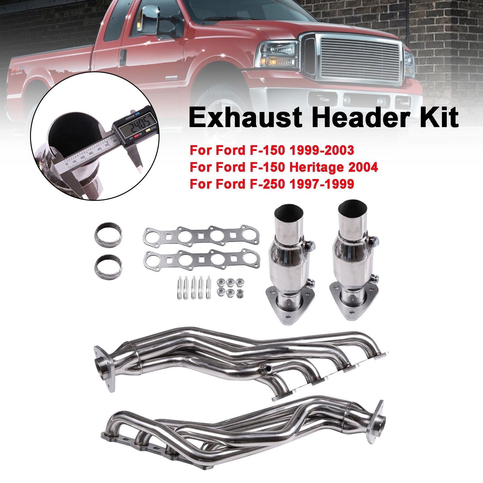 Exhaust Manifold Racing Header Fit Ford F-150 1999-2003 Fit Ford F-150 2004