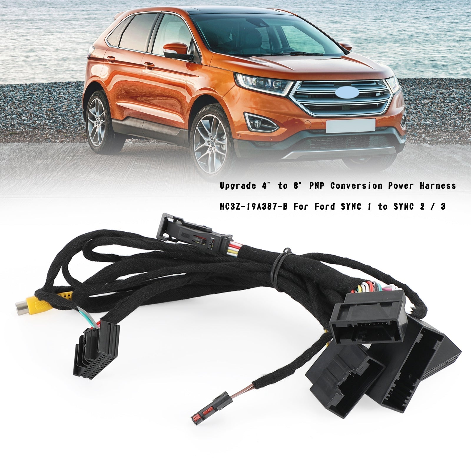 2017-2019 Ford Super Duty SYNC 1 to SYNC 2/3 4" to 8" PNP Conversion Power Harness HC3Z-19A387-B