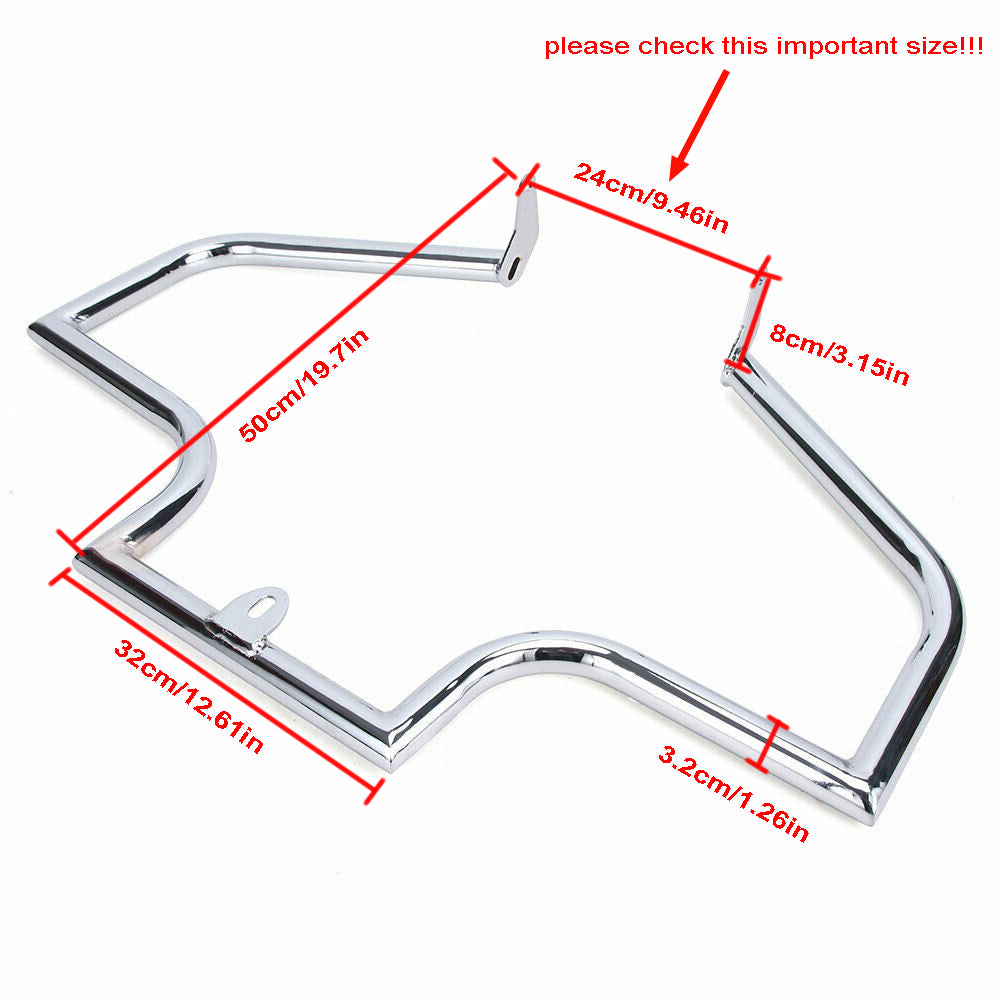 2005-2017 FLSTN Softail Deluxe ; Chrome Crash Bar Highway Engine Guard Generic