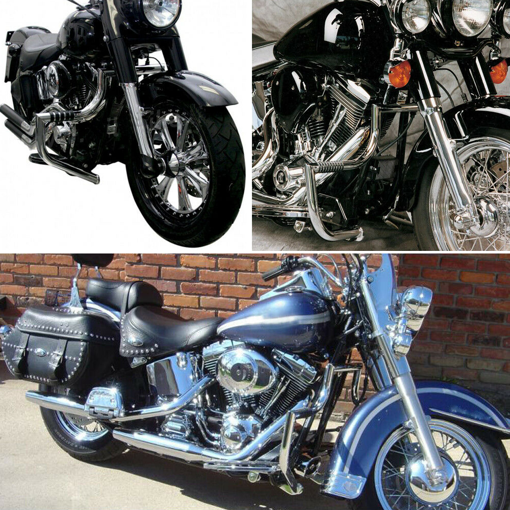 2005-2017 FLSTN Softail Deluxe ; Chrome Crash Bar Highway Engine Guard Generic