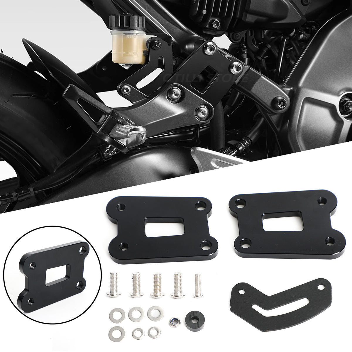 Passenger Footrests Supports Lowering Kit Fit For Yamaha MT09 MT-09 2021