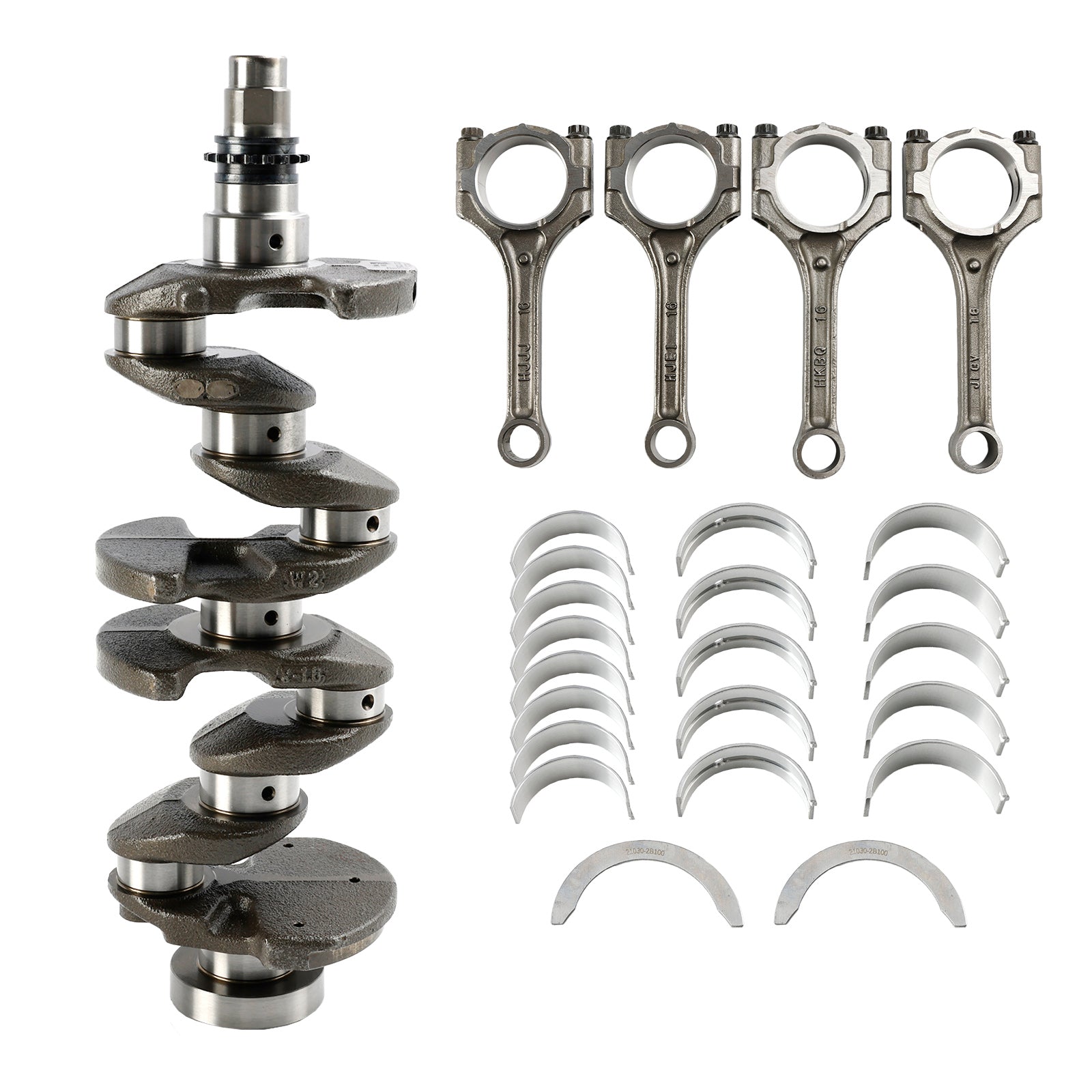 2013-2017 Hyundai Accent SE Hatchback 4-Door G4FD Crankshaft & Rods & Bearing 209102BB03