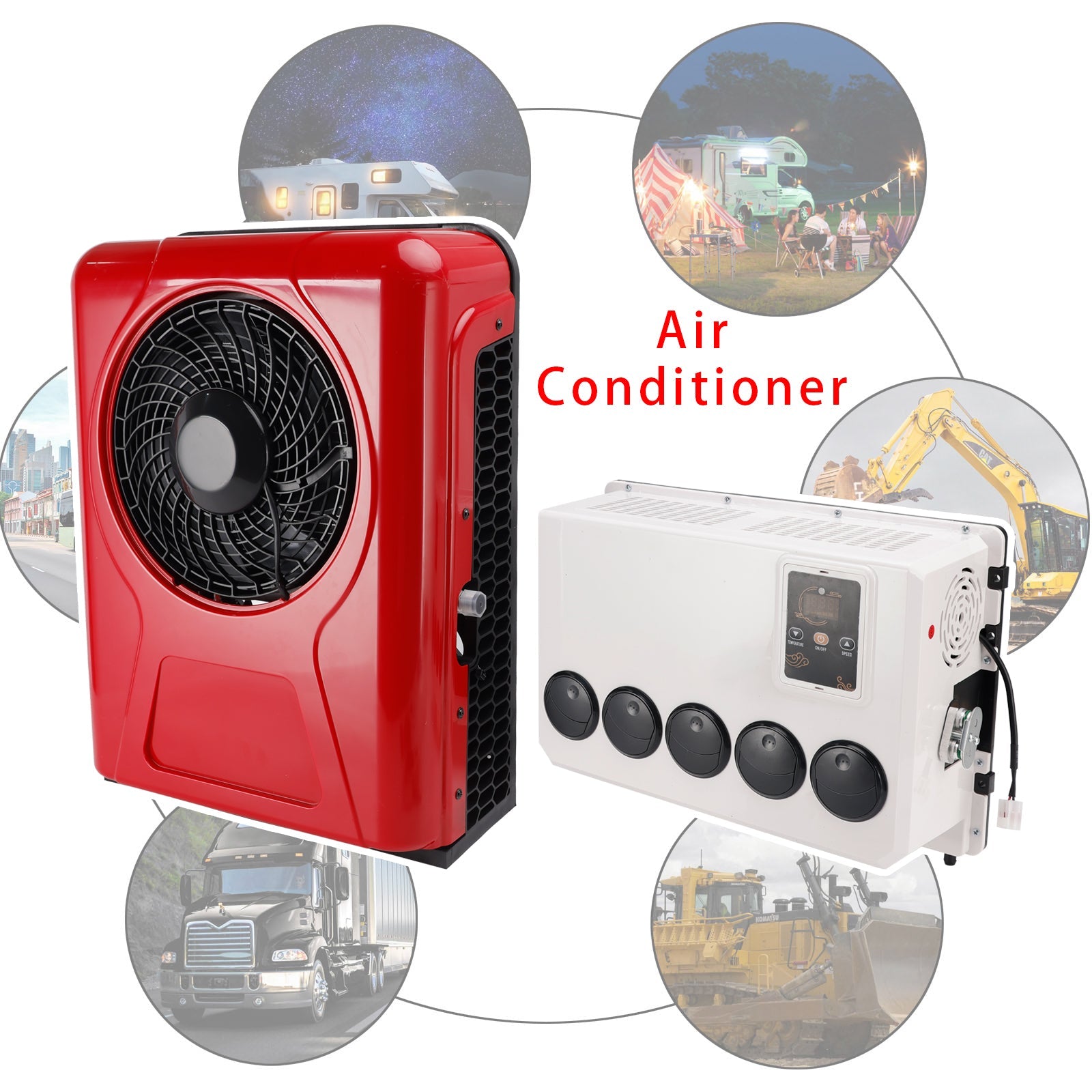 24V RV Air Conditioner 13000btu Truck Split AC For Camping Trucks RVs Trailers