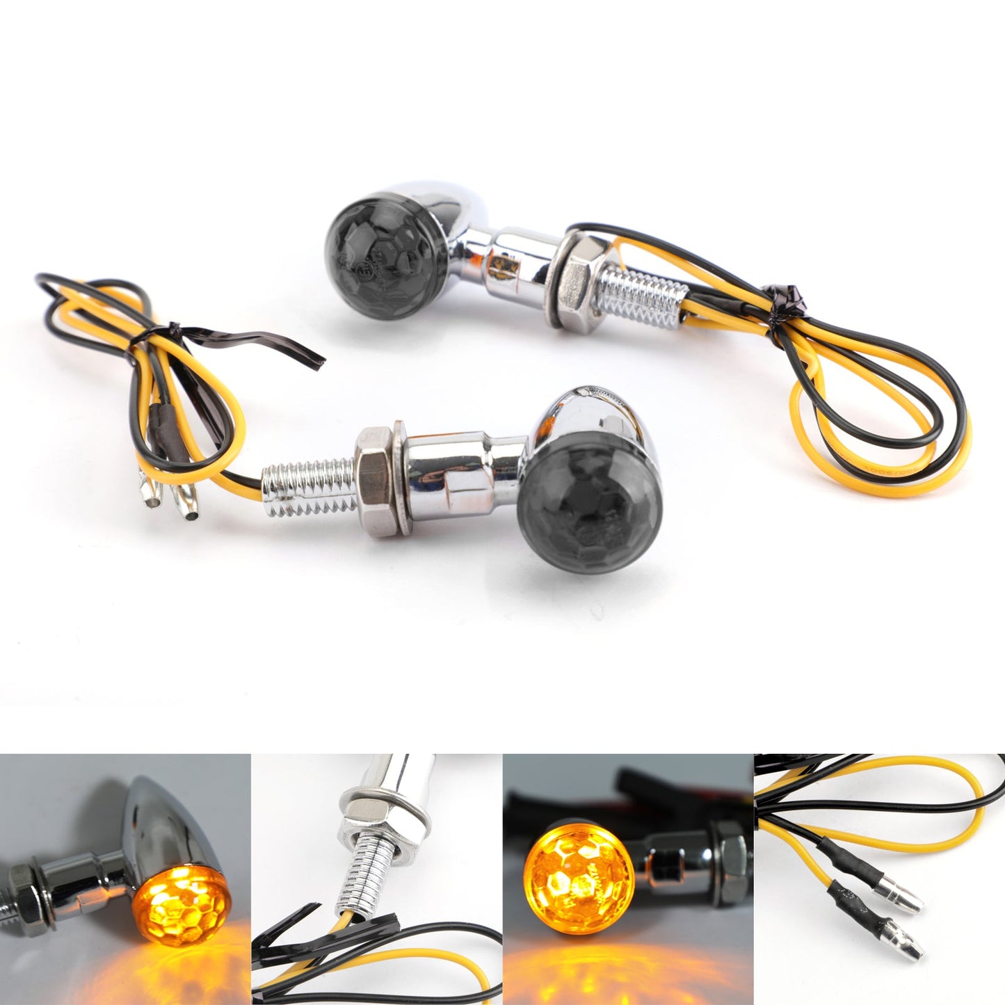 Universal Mini Bullet Spherical Len Turn Signal Indicators Light Len