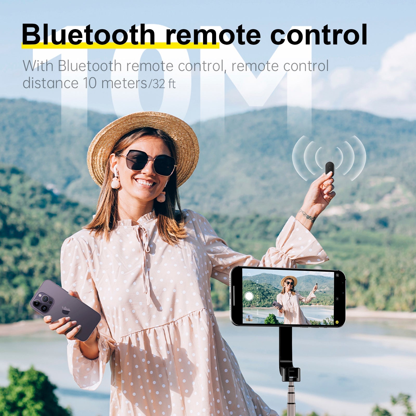 Magnetic Mobile Phone Mini Selfie Stick Magesafe Bluetooth Aluminum Alloy Tripod