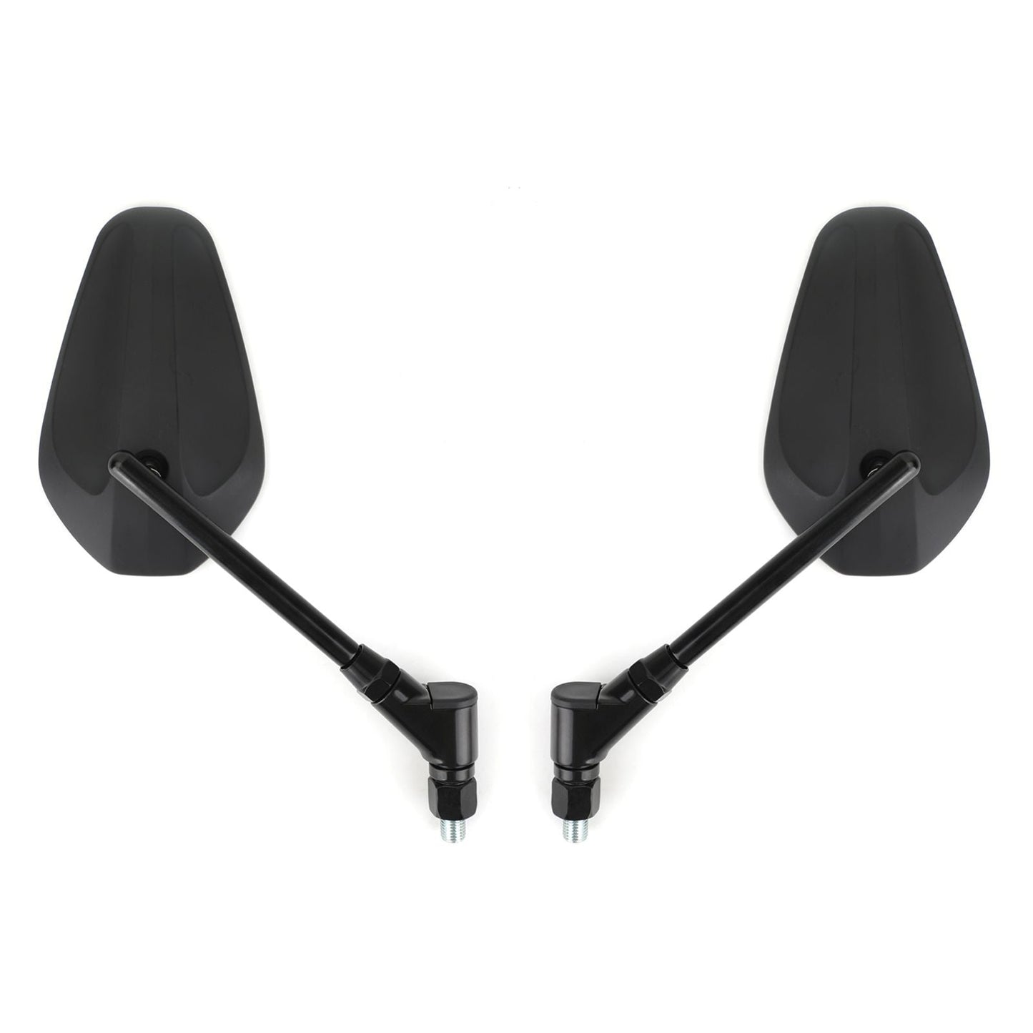 New Black Left & Right Motorcycle Cruiser Chopper Rearview Side Mirrors M10 10mm Generic