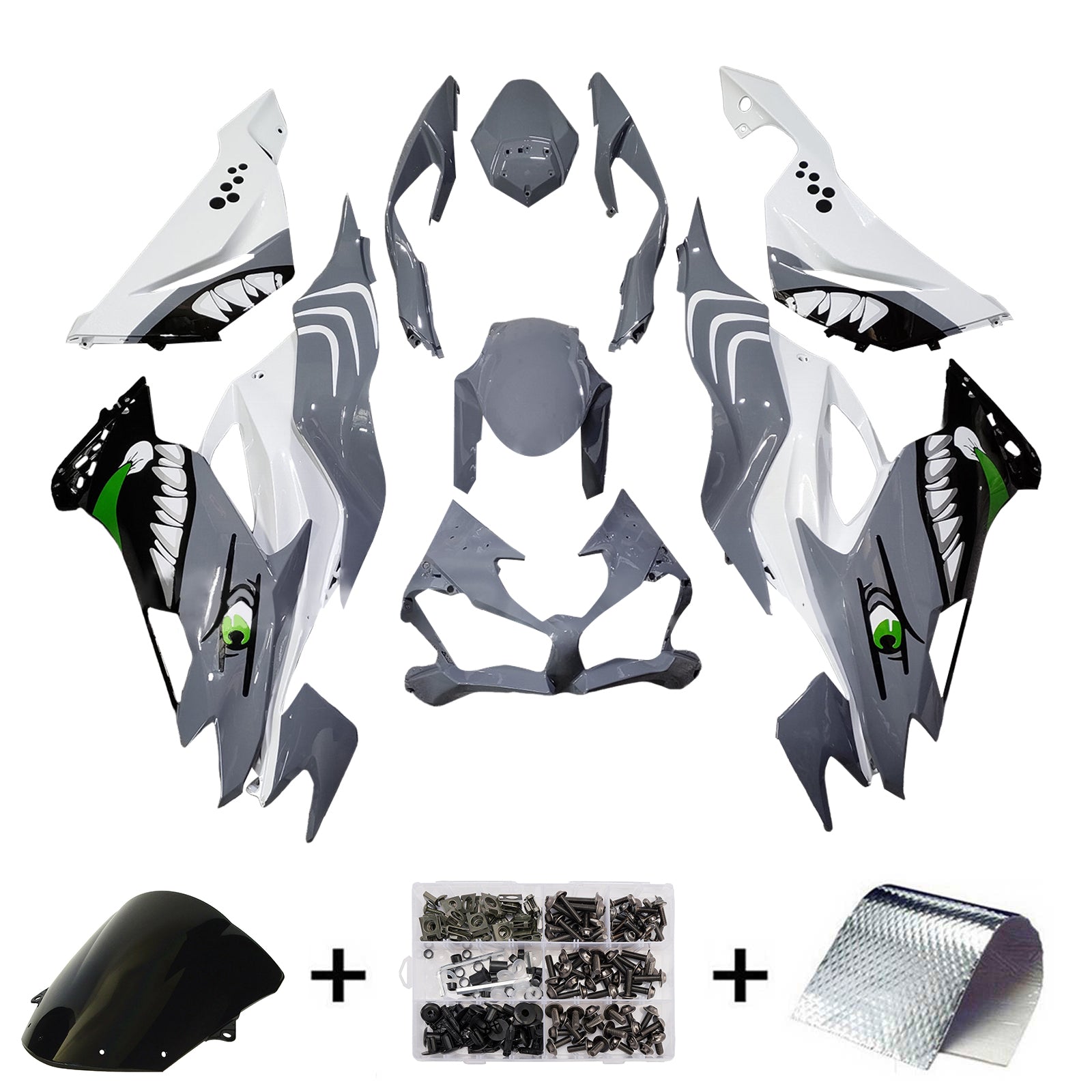 Injection Fairing Kit Bodywork Plastic ABS fit For Kawasaki ZX6R 2019-2023