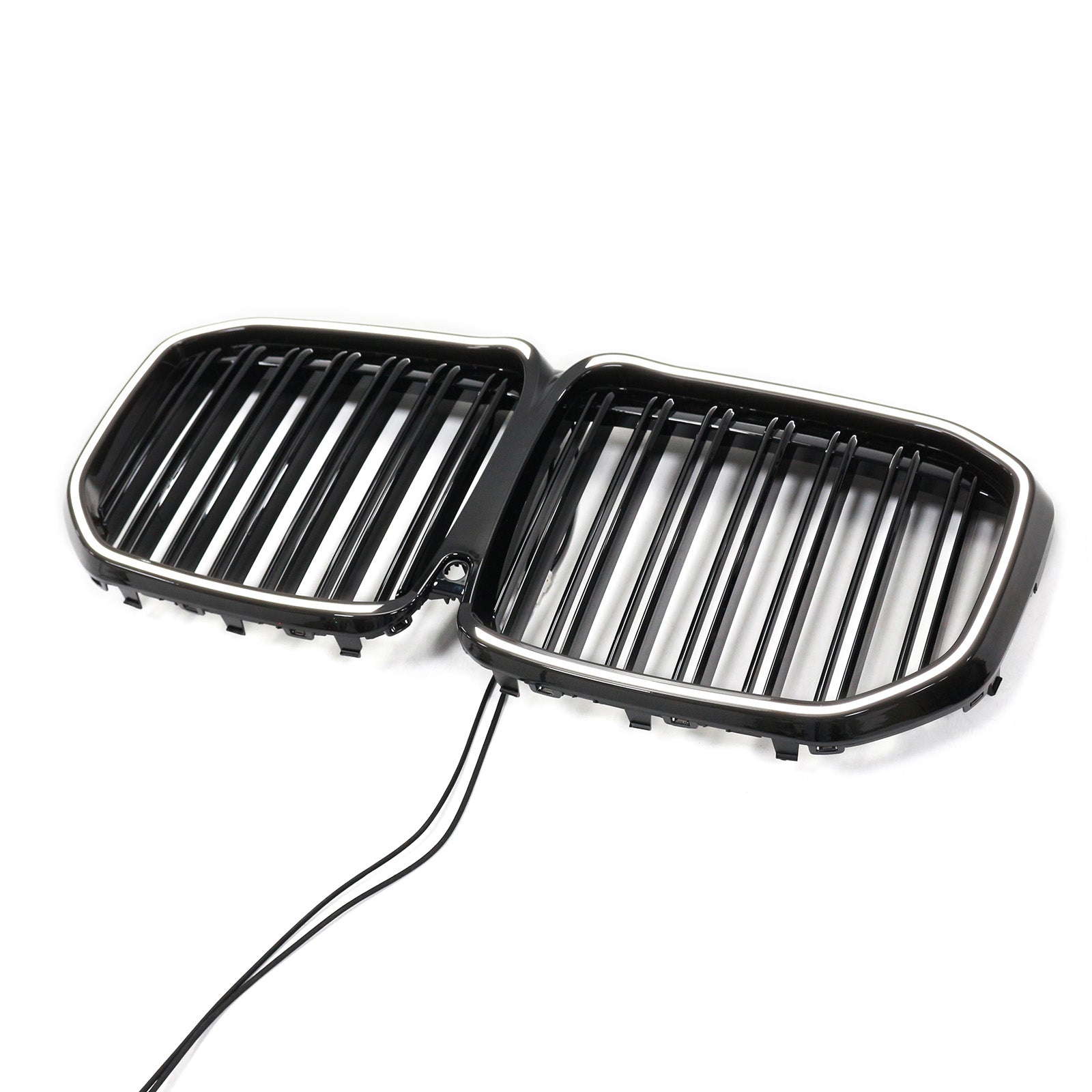 2019-2022 Fit BMW X7 G07 Double Slat Gloss Black Front Kidney Grill Grille