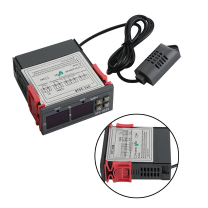 STC-3028 Dual Display Digital Temperature Humidity Controller Thermostat+Probe, DC12V