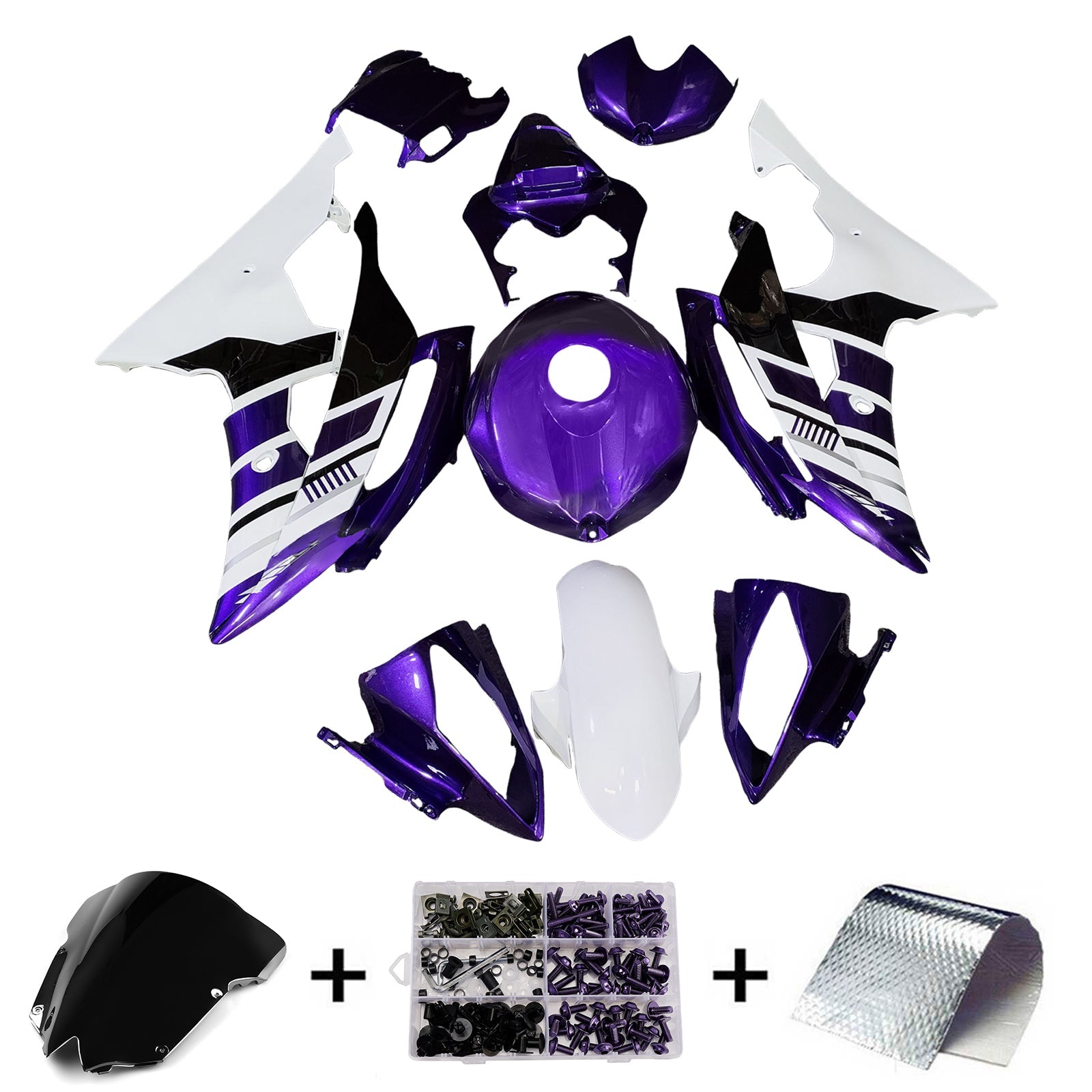 Injection Fairing Kit Bodywork Plastic ABS For Yamaha YZFR6 YZF-R6 2008-2016