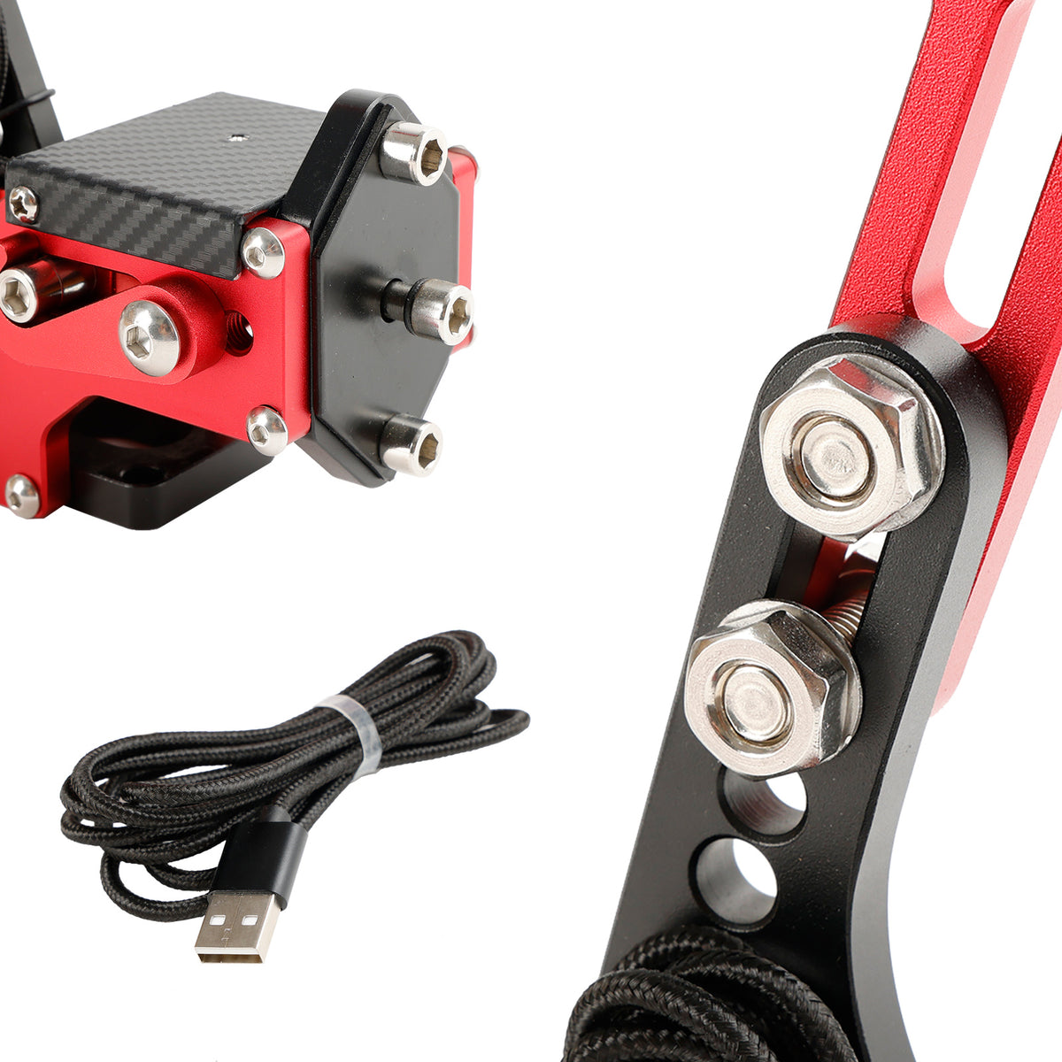 USB Handbrake with L Clip and 7+R H Shifter for Logitech G25 G27 G29 Racing Game