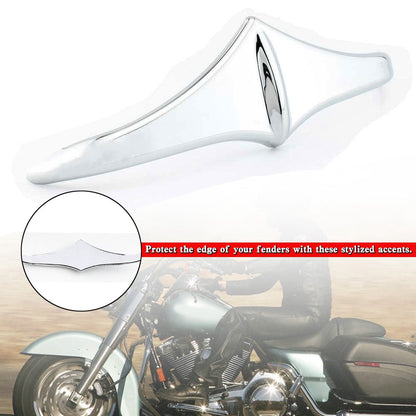 Touring FLHX FLTR Generic Rear Front Fender Leading Edge Tip Trim Accent Chrome For