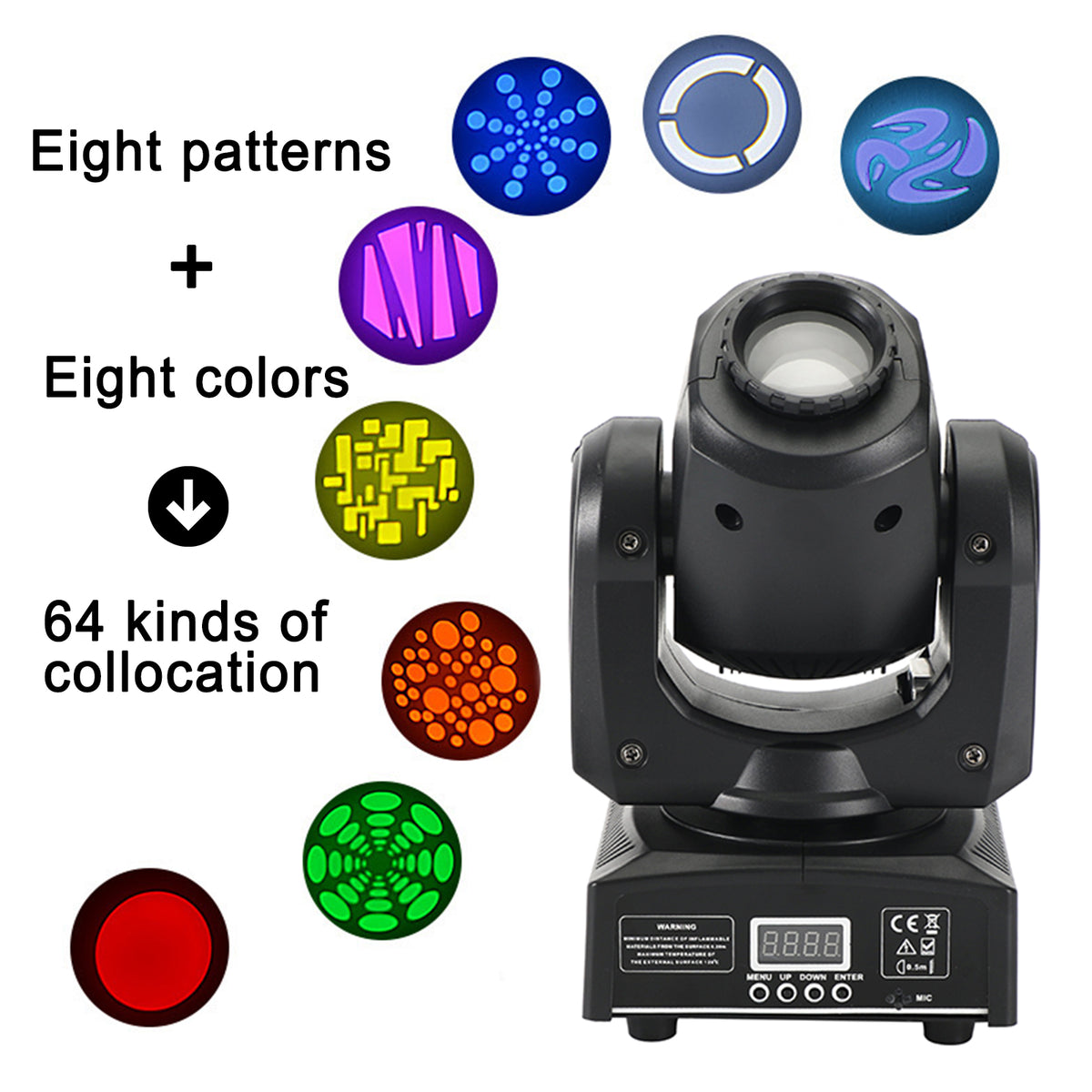 Moving Head 8Gobo Stage Lighting RGBW LED DJ DMX Beam Bar Disco Party Light