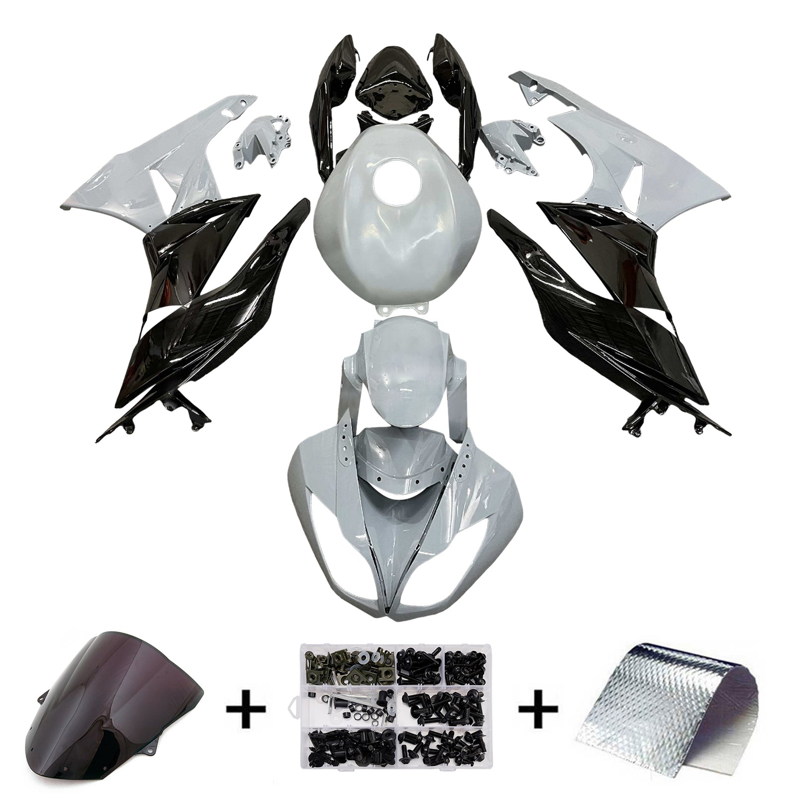Injection Fairing Kit Bodywork Plastic ABS fit For Kawasaki ZX6R 636 2009-2012