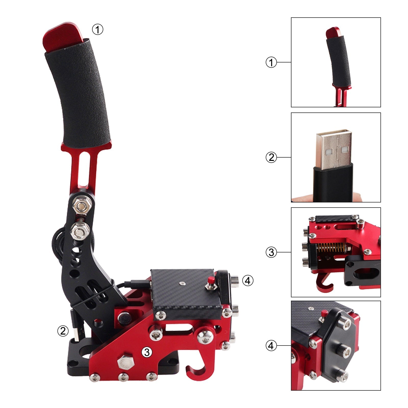 14Bit X1 XSS XSX XBOX USB3.0 SIM Handbrake for Racing Games Steering Wheel Stand G920 Black