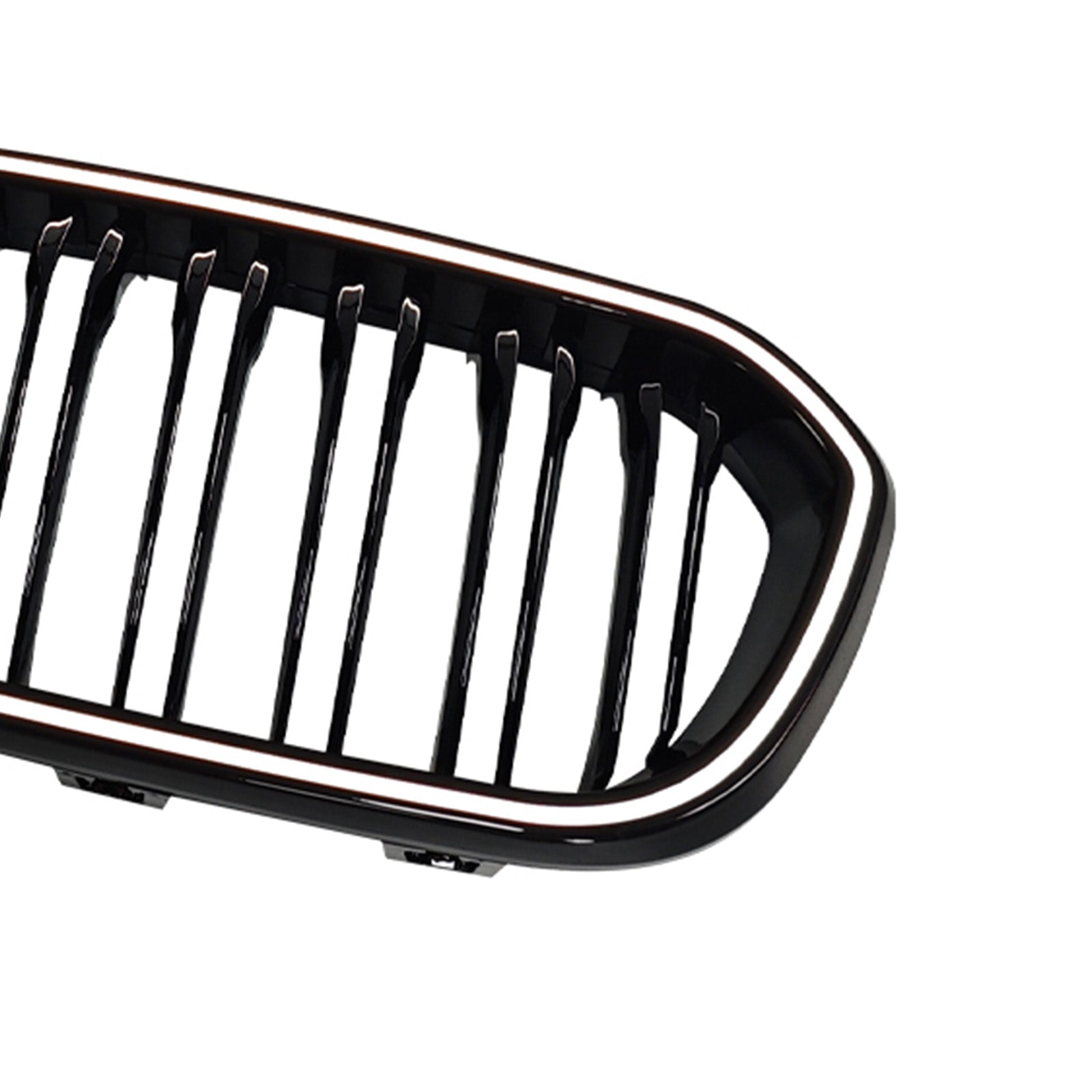 2015-2017 Fit BMW 1 Series F20 F21 Double Line Front Kidney Grill Grille Black