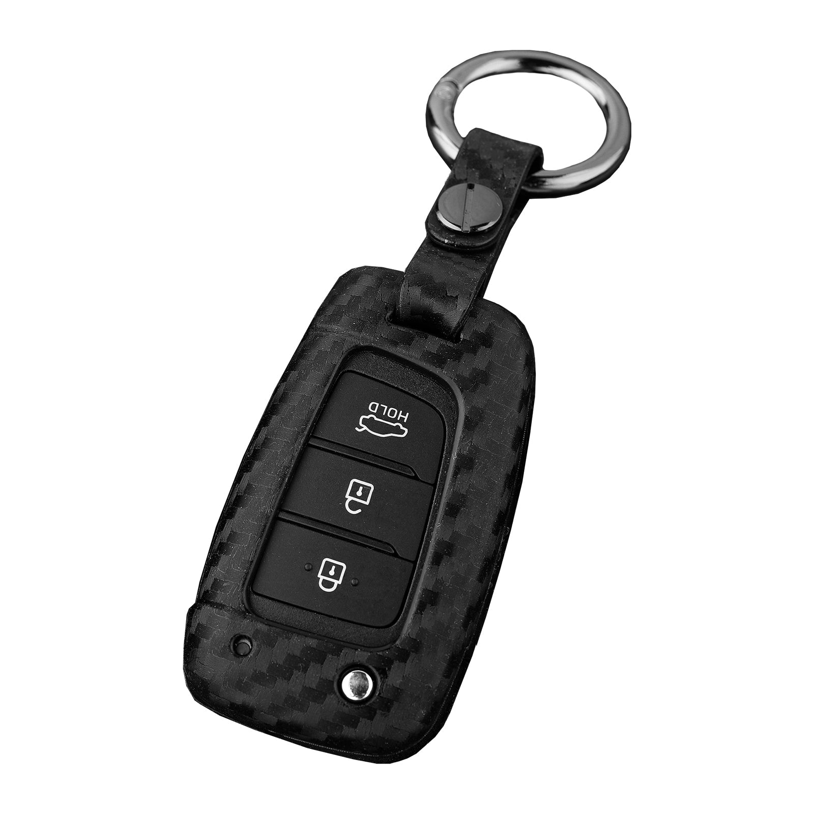 Leather Silicone Car Key Case Cover With Buckle For Honda Accord