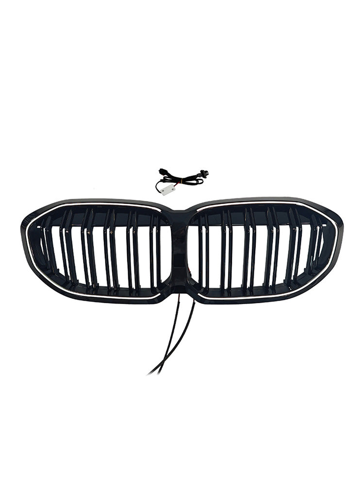 2019-2024 Fit BMW 1 Series F40 Double Slat Kidney Grill Grille Gloss Black