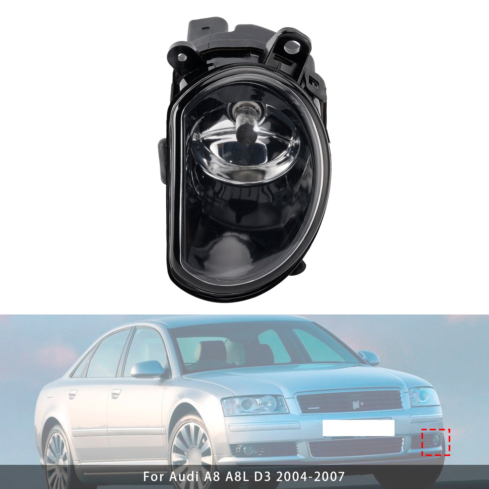 2004-2007 Audi A8 D3 1 Pcs Left Driver Side Front Bumper Fog Light