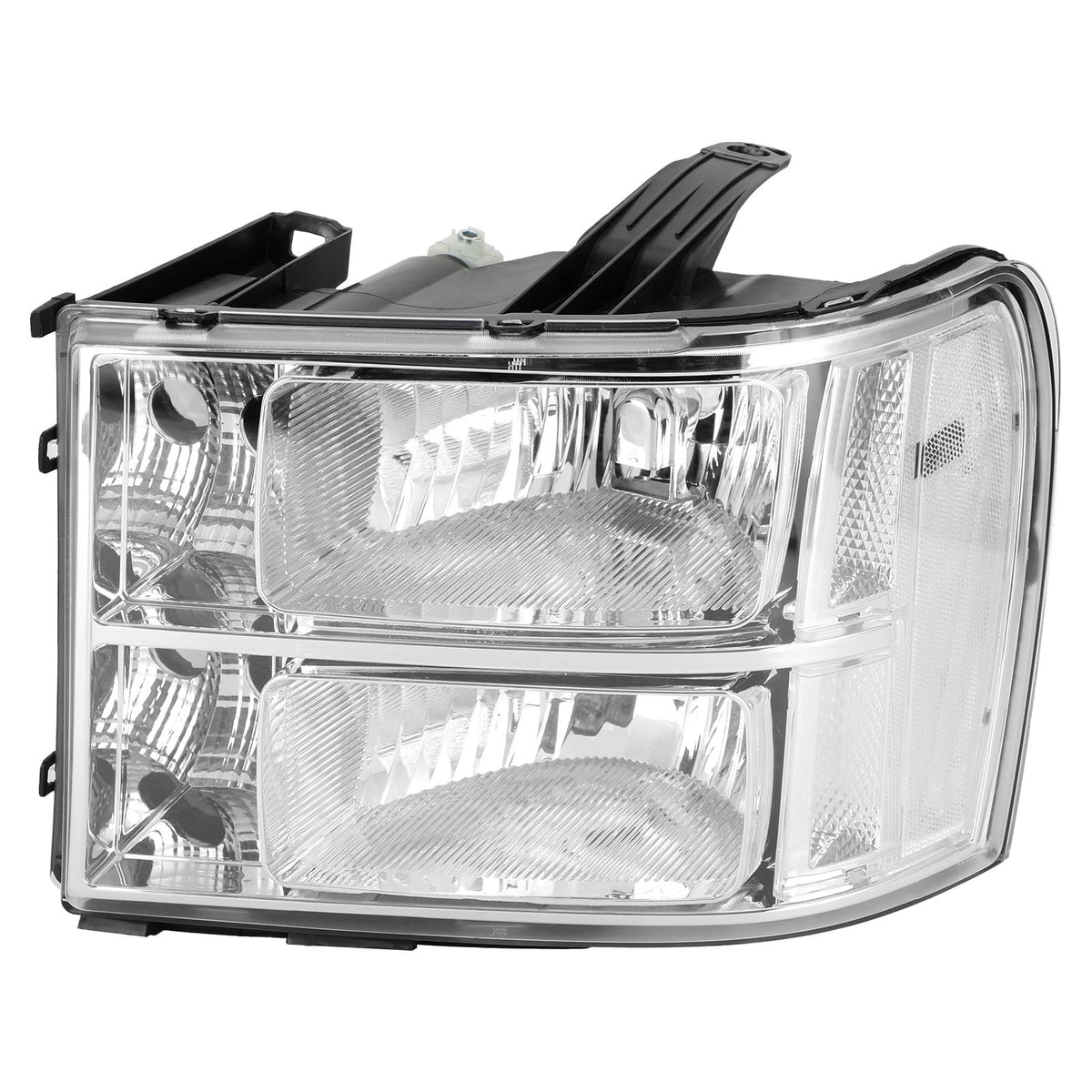 2007-2013 GMC Sierra 1500 Chrome Clear Headlights Assembly GM2502283 22853029 Generic