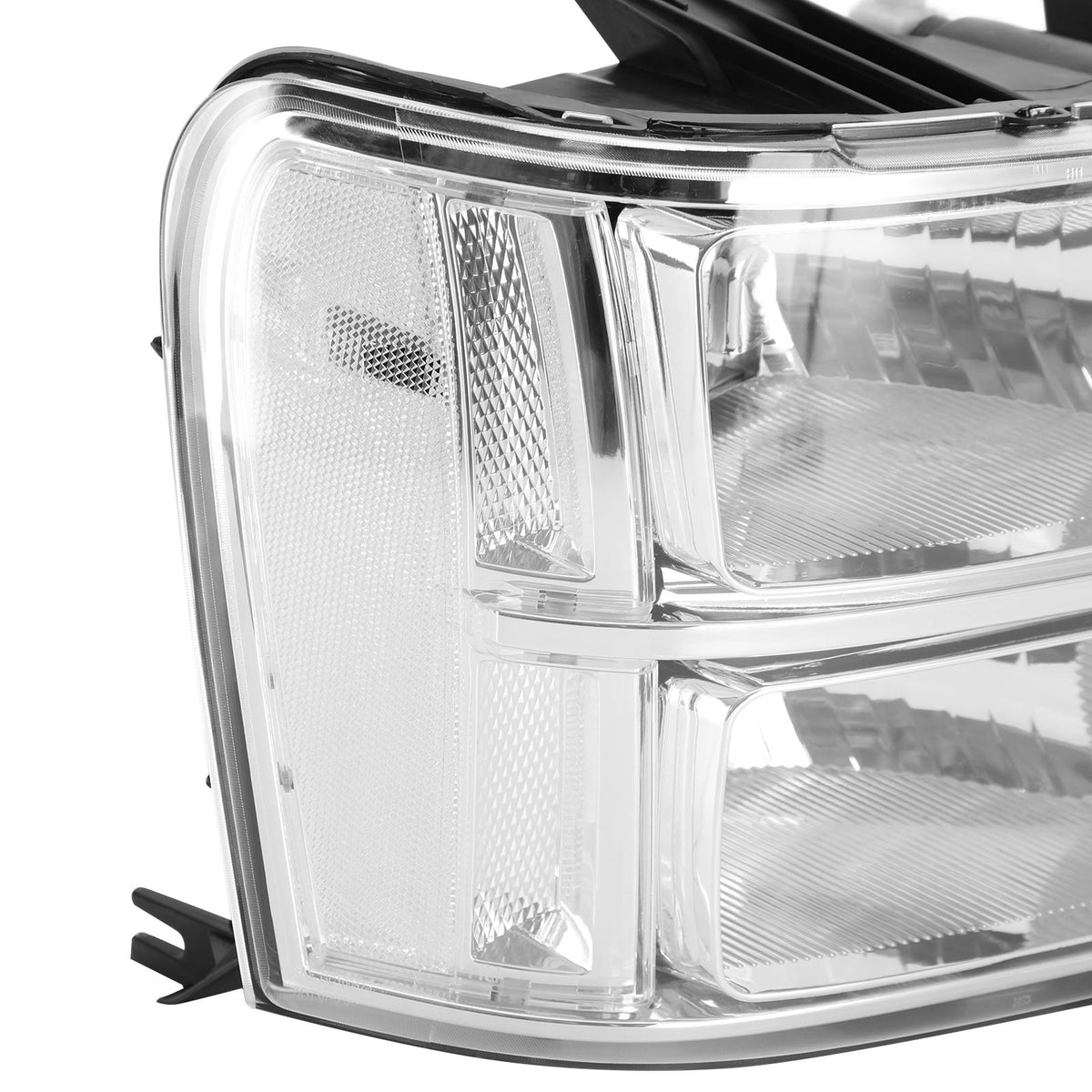 2007-2013 GMC Sierra 1500 Chrome Clear Headlights Assembly GM2502283 22853029 Generic