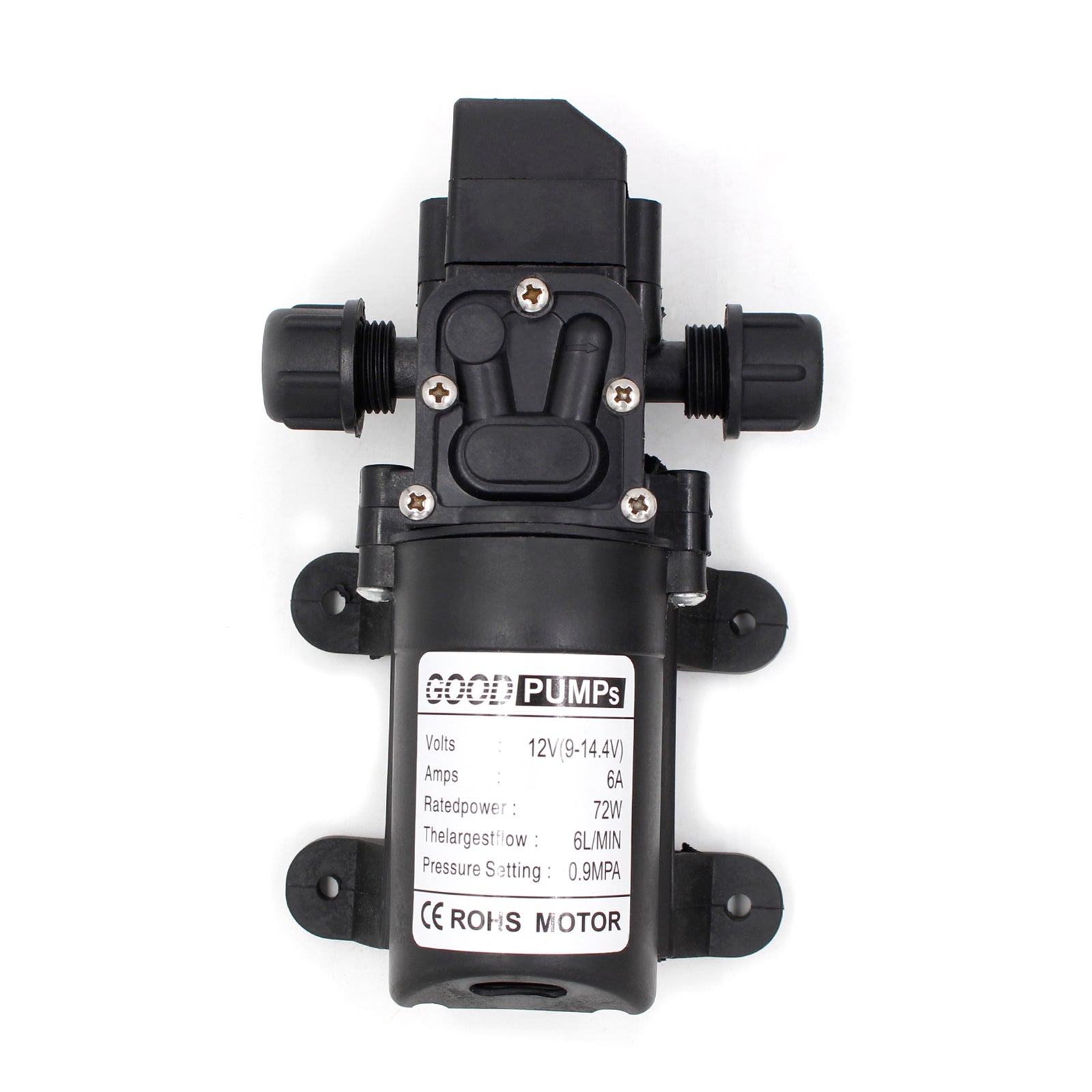 130Psi Dc12V 72W High Pressure Diaphragm Water Self Priming Pump Auto Switch, Screw Thread