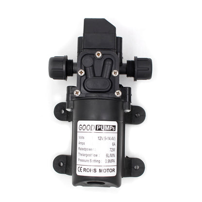 130Psi Dc12V 72W High Pressure Diaphragm Water Self Priming Pump Auto Switch, Screw Thread