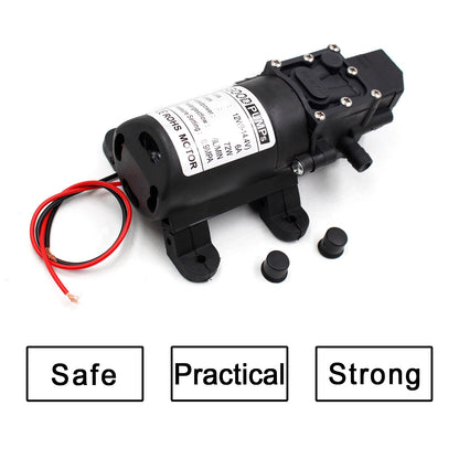 130Psi Dc12V 72W High Pressure Diaphragm Water Self Priming Pump Auto Switch, Straight