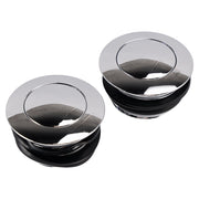 Chrome Billet Aluminum Pop Up Screw In Gas Cap Set For Touring Softail Dyna