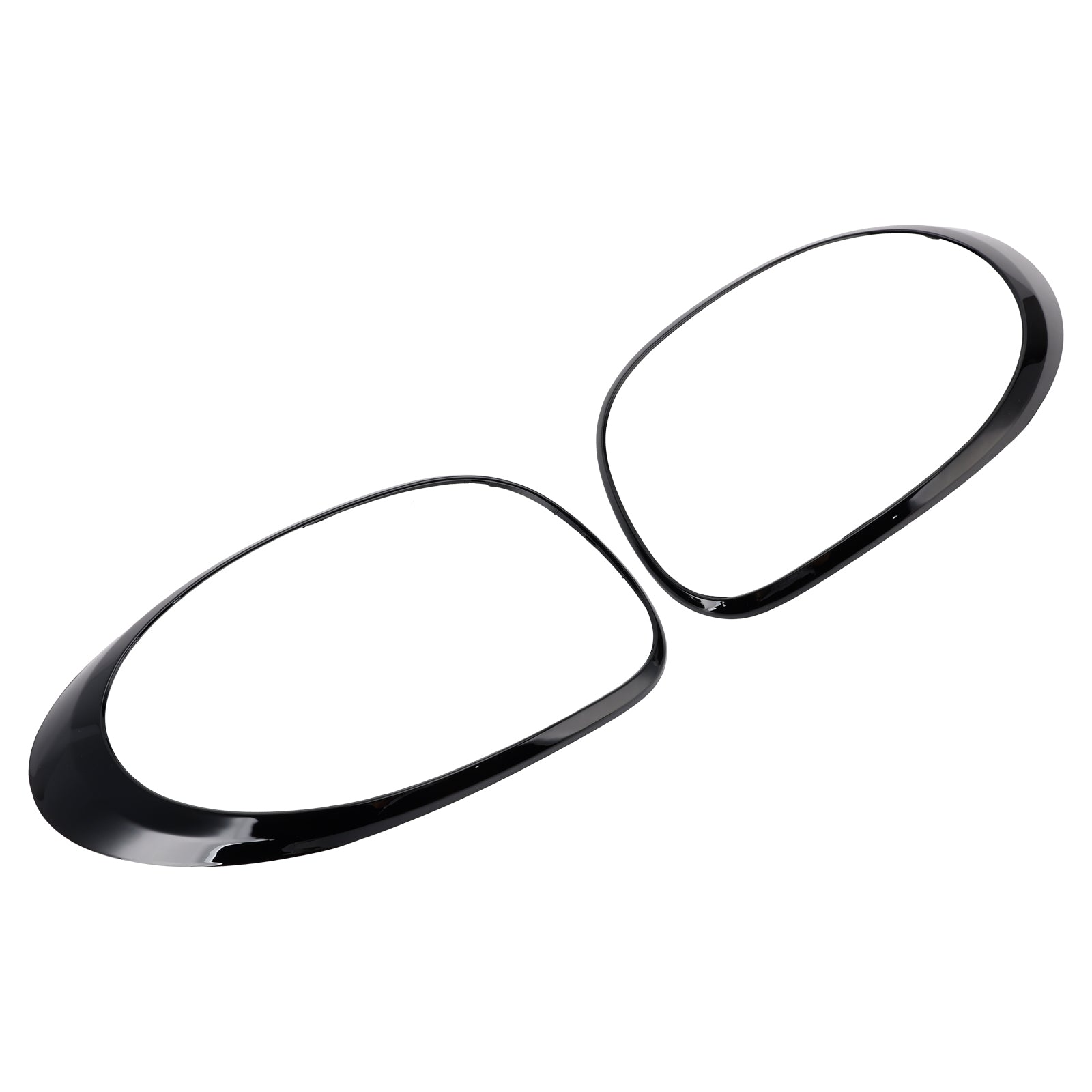 Left+Right Rear Taillight Lamp Trim Ring For Fiat 500L 2014-2020 Black