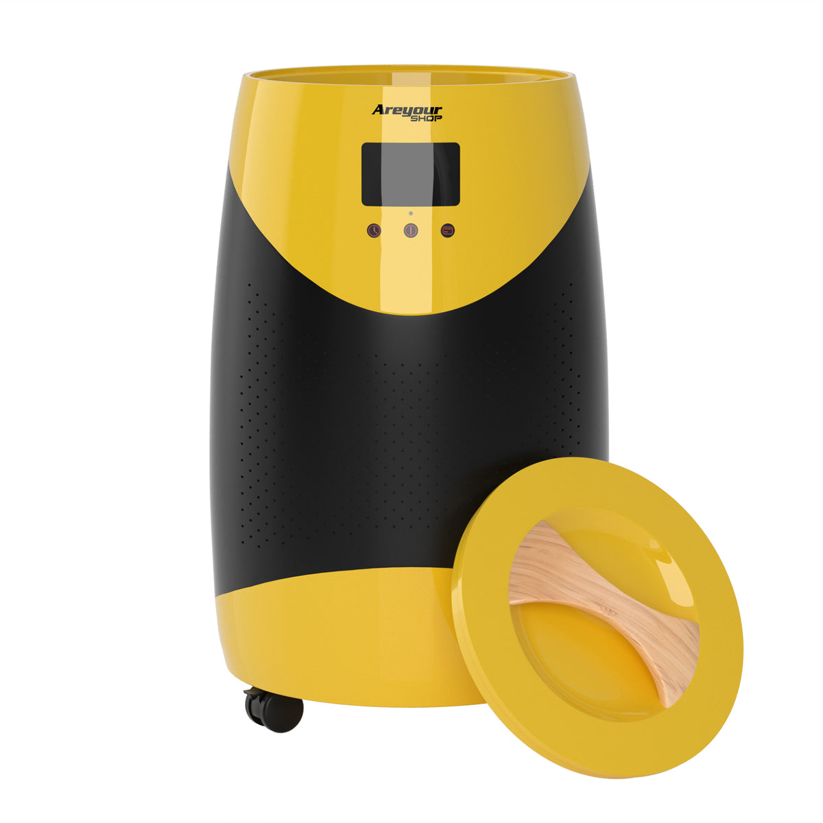 20L Bucket Style Large Towel Warmer Drying Rapid Heat-Up Auto Shut Off Yellow