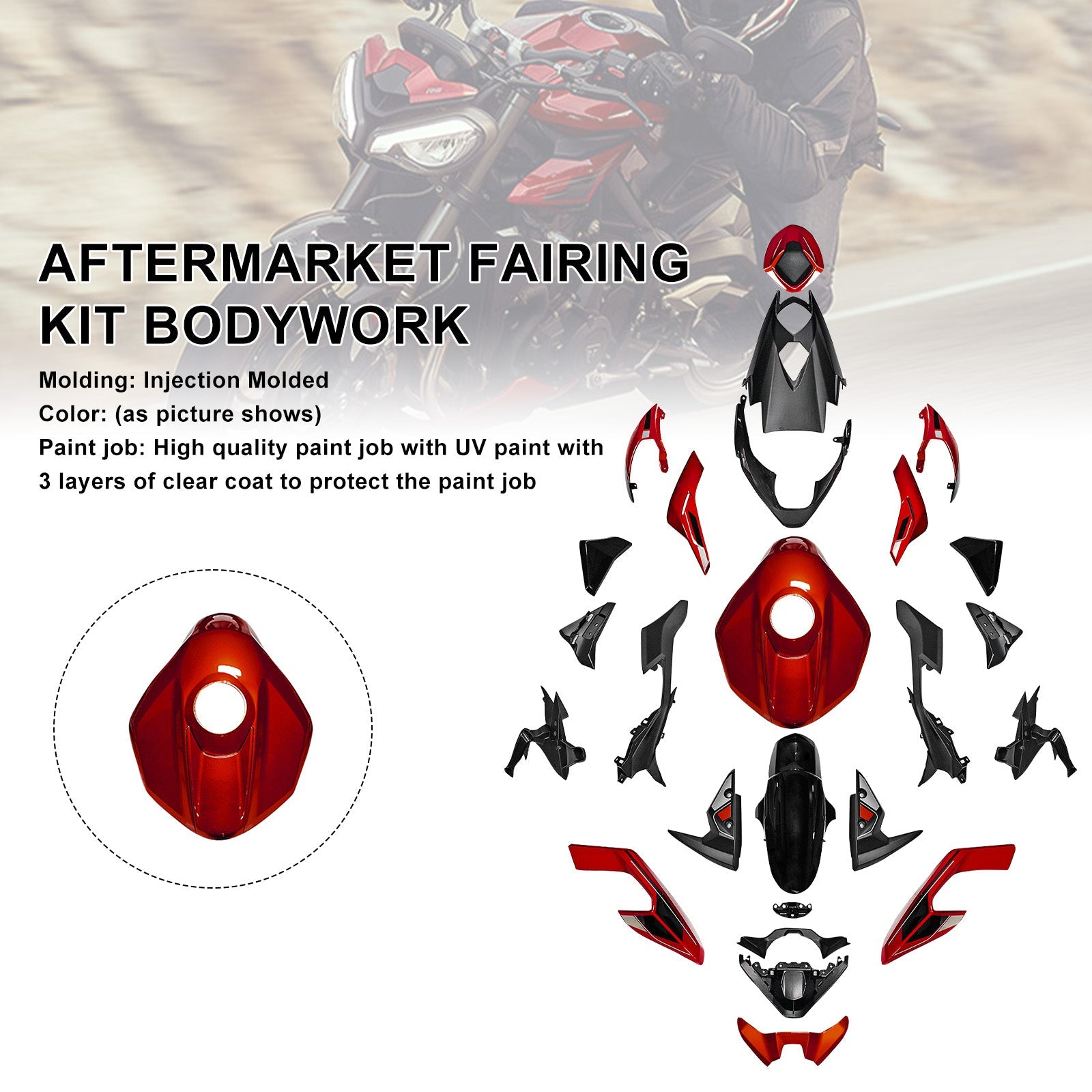 Injection Bodywork Fairing Kit for Street Triple 765 R/RS 2023-2025