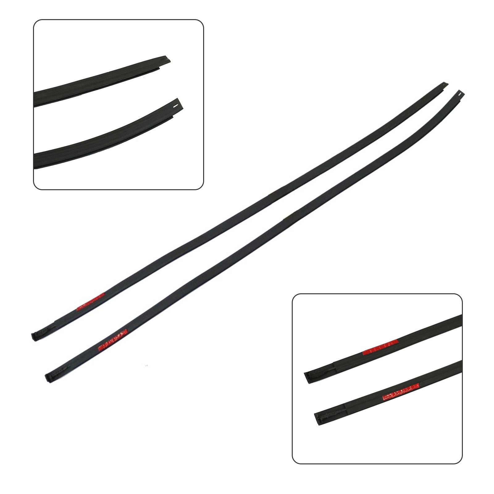 2PCS Roof Drip Molding Weatherstrips For Toyota Tundra Double Cab 2007-2020