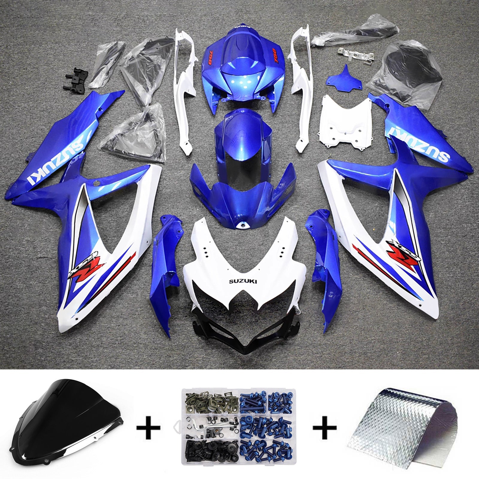 Injection Fairing Kit Bodywork Plastic ABS For Suzuki GSXR 600/750 2008-2010 K8