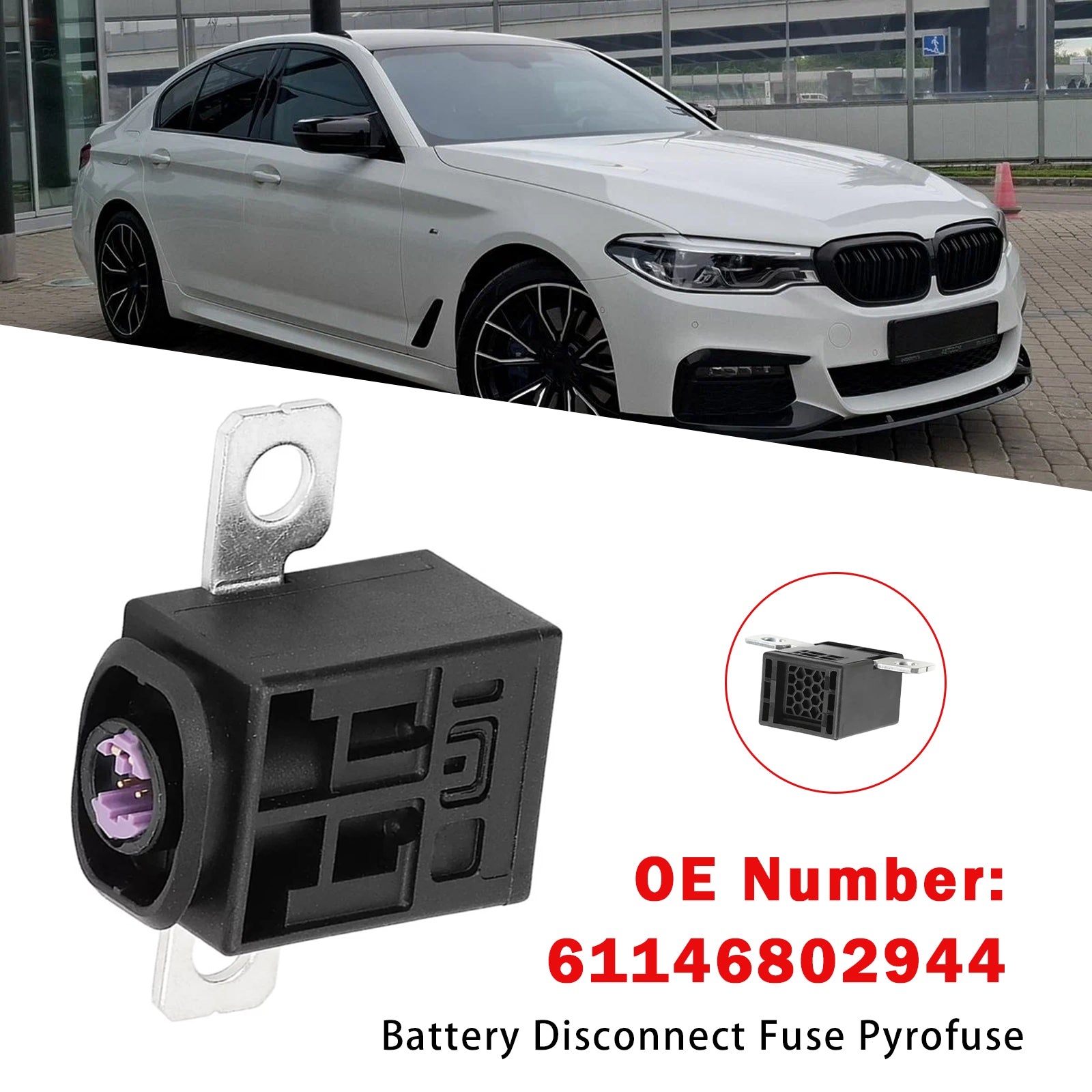 Battery Disconnect Fuse Pyrofuse 61146802944 For BMW 5 6 7 Series G30 G31 M5