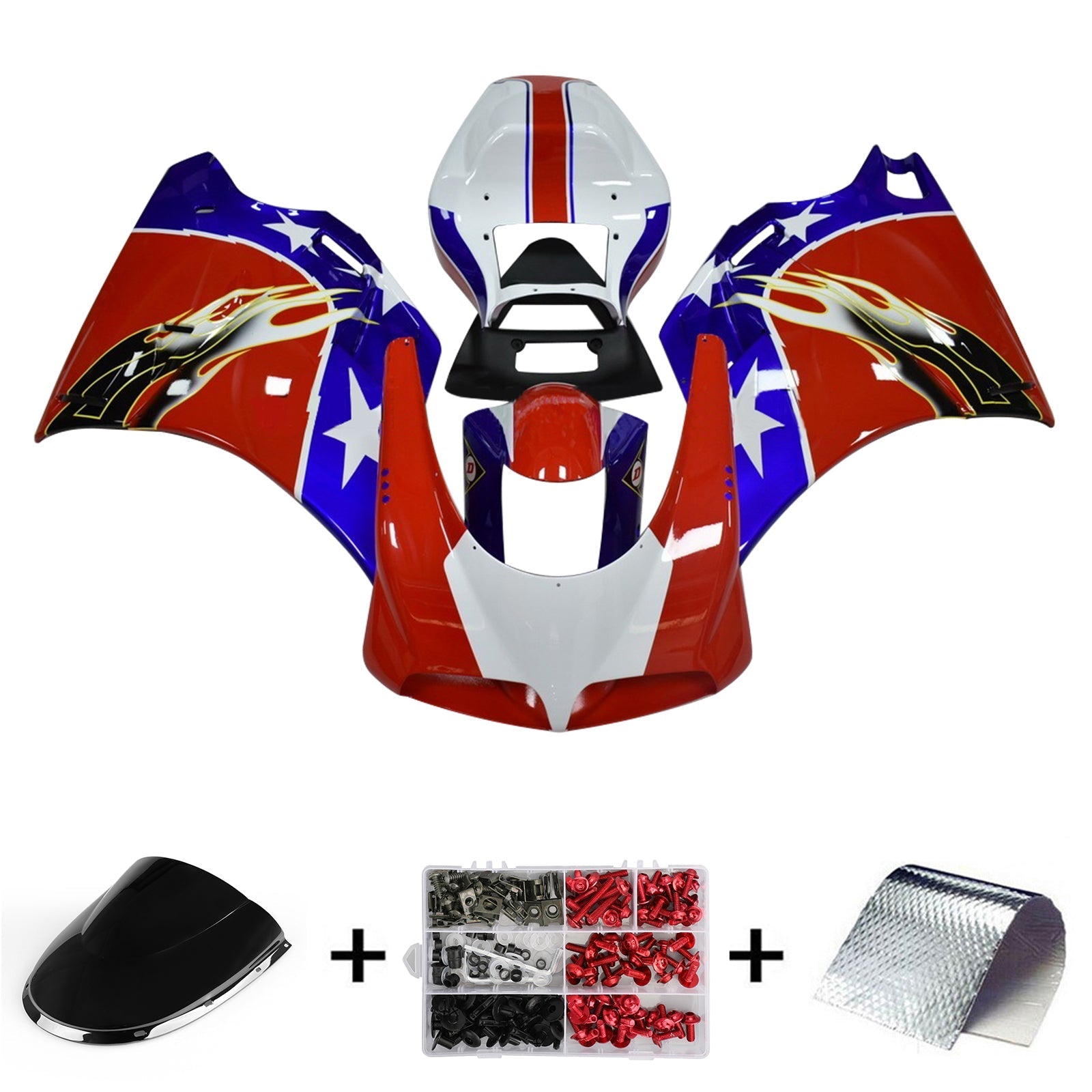 1996-2002 Ducati 996 748 916 998 Fairing Kit Bodywork ABS #103